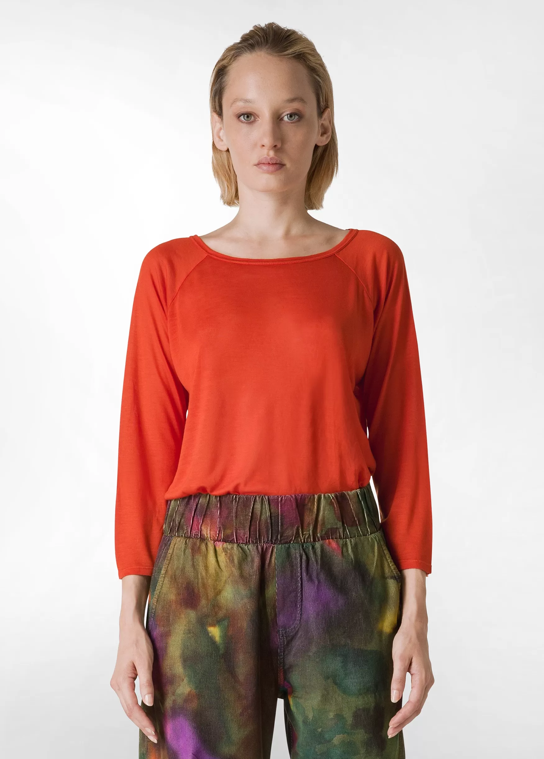 Clearance DEHA 3/4 Sleeve Lyocell T-Shirt Orange Autumn Orange