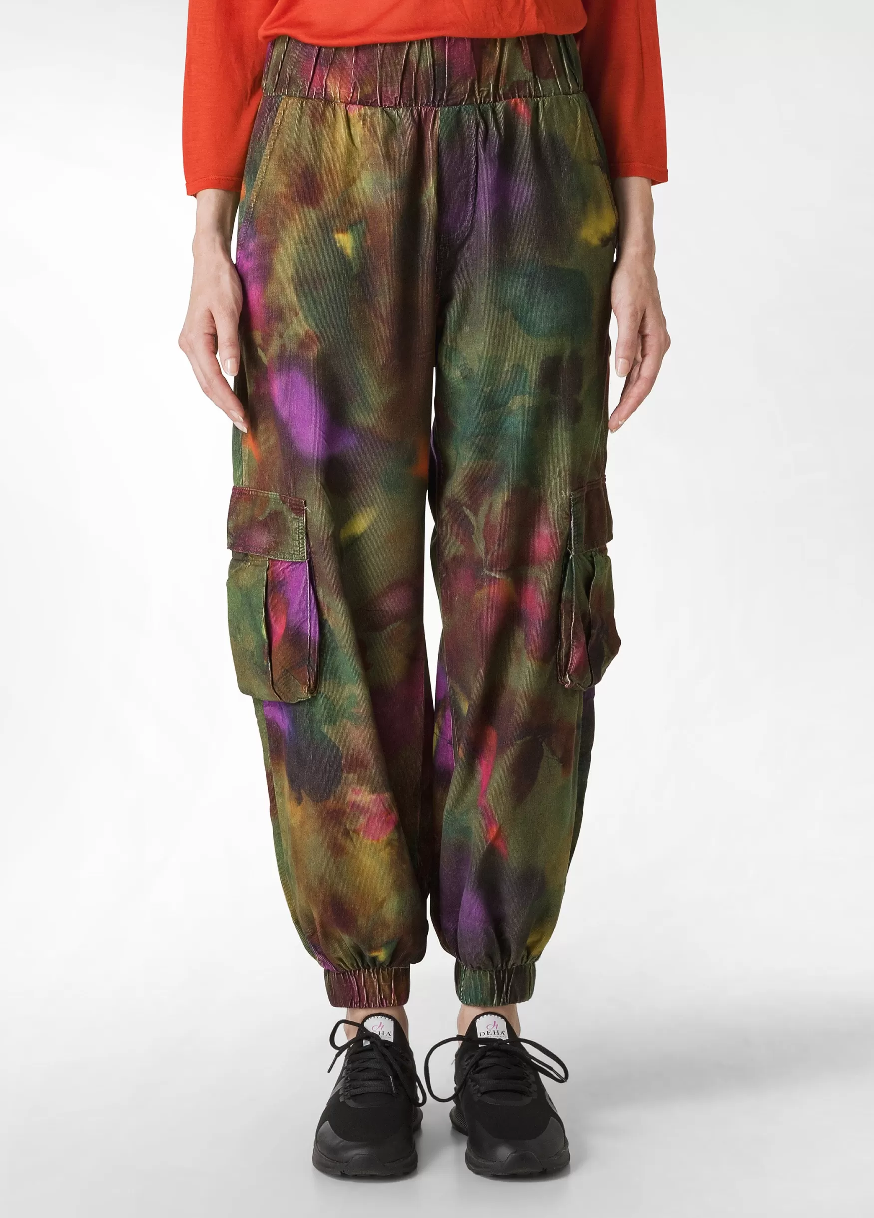 Discount DEHA Allover Corduroy Cargo Pants Multicolor Camuflower