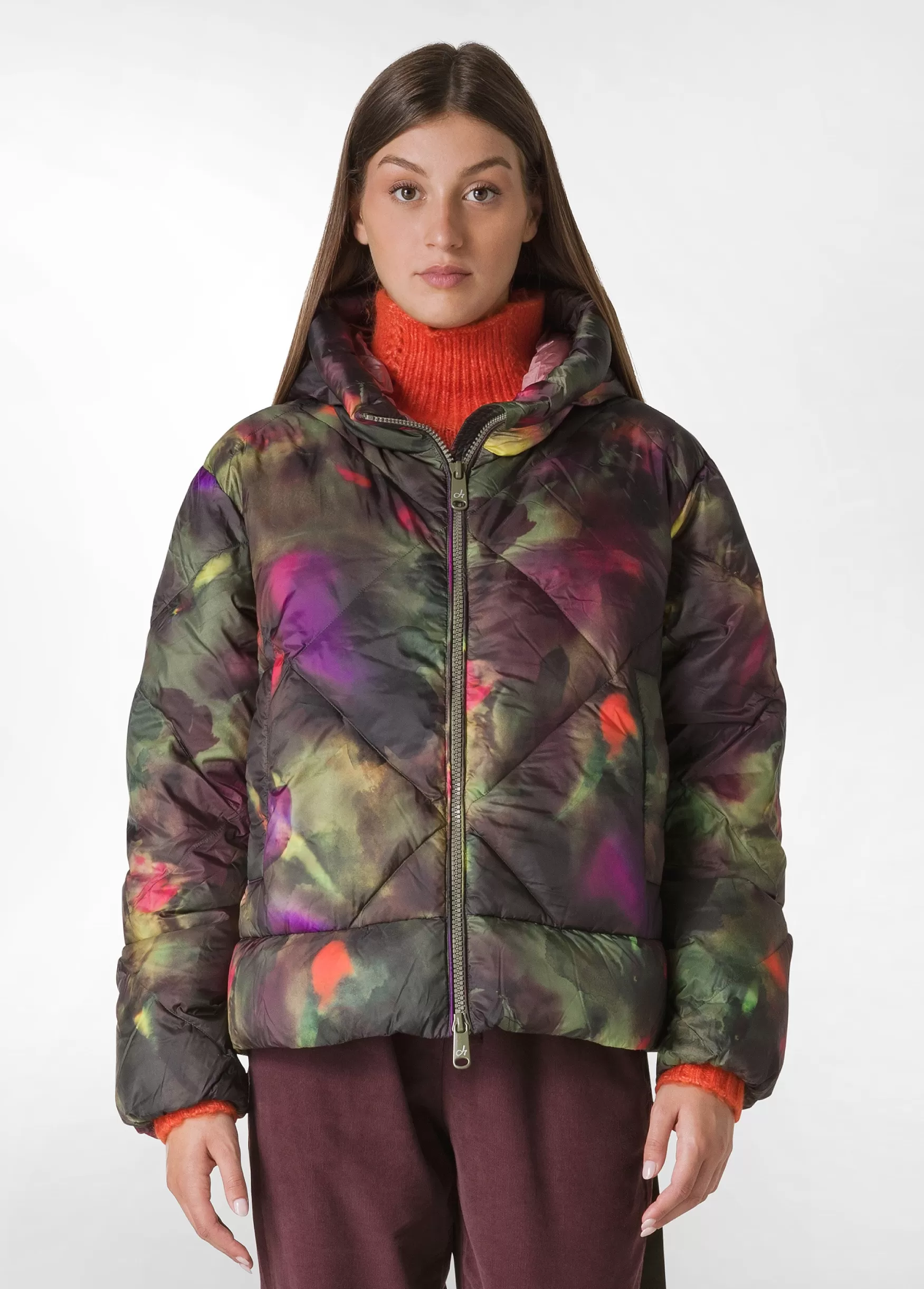 Best Sale DEHA Allover Down Jacket Multicolor Camuflower