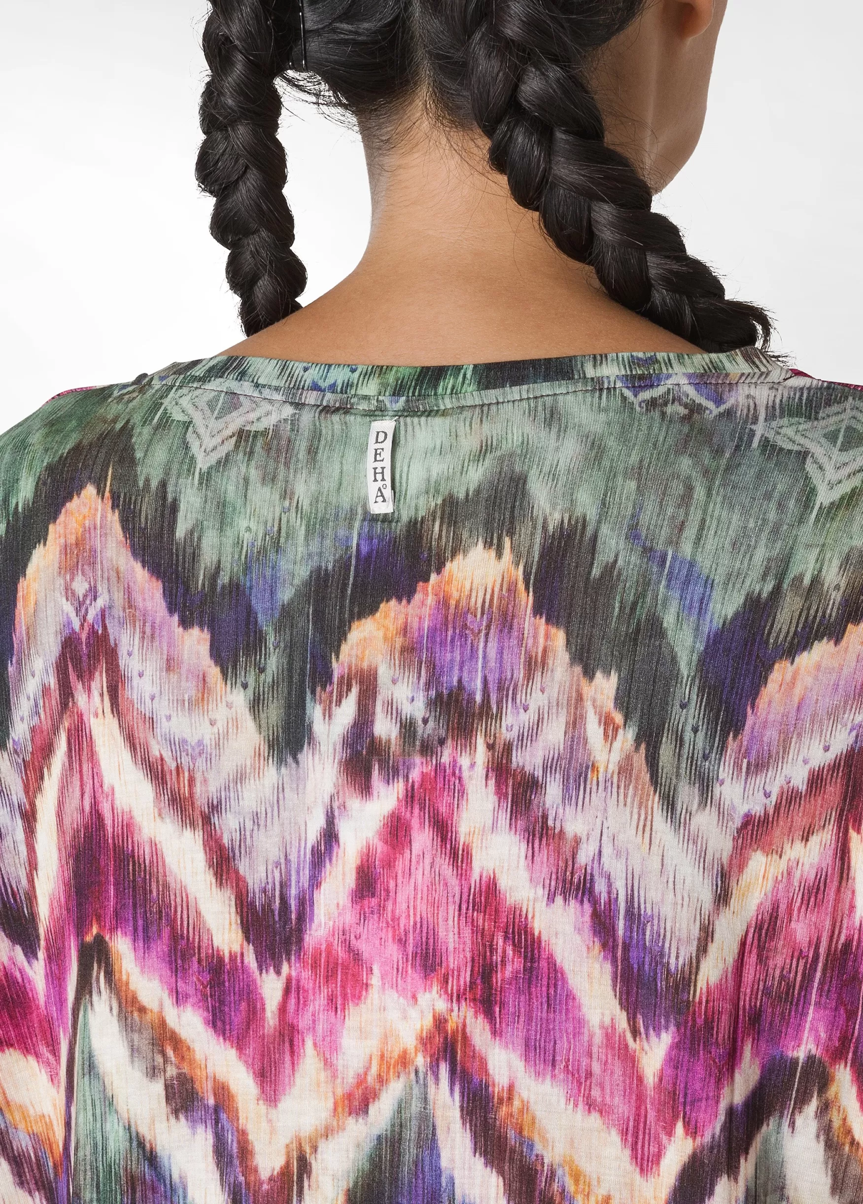 Outlet DEHA Allover Oversize Yoga T-Shirt Multicolor All Chevron
