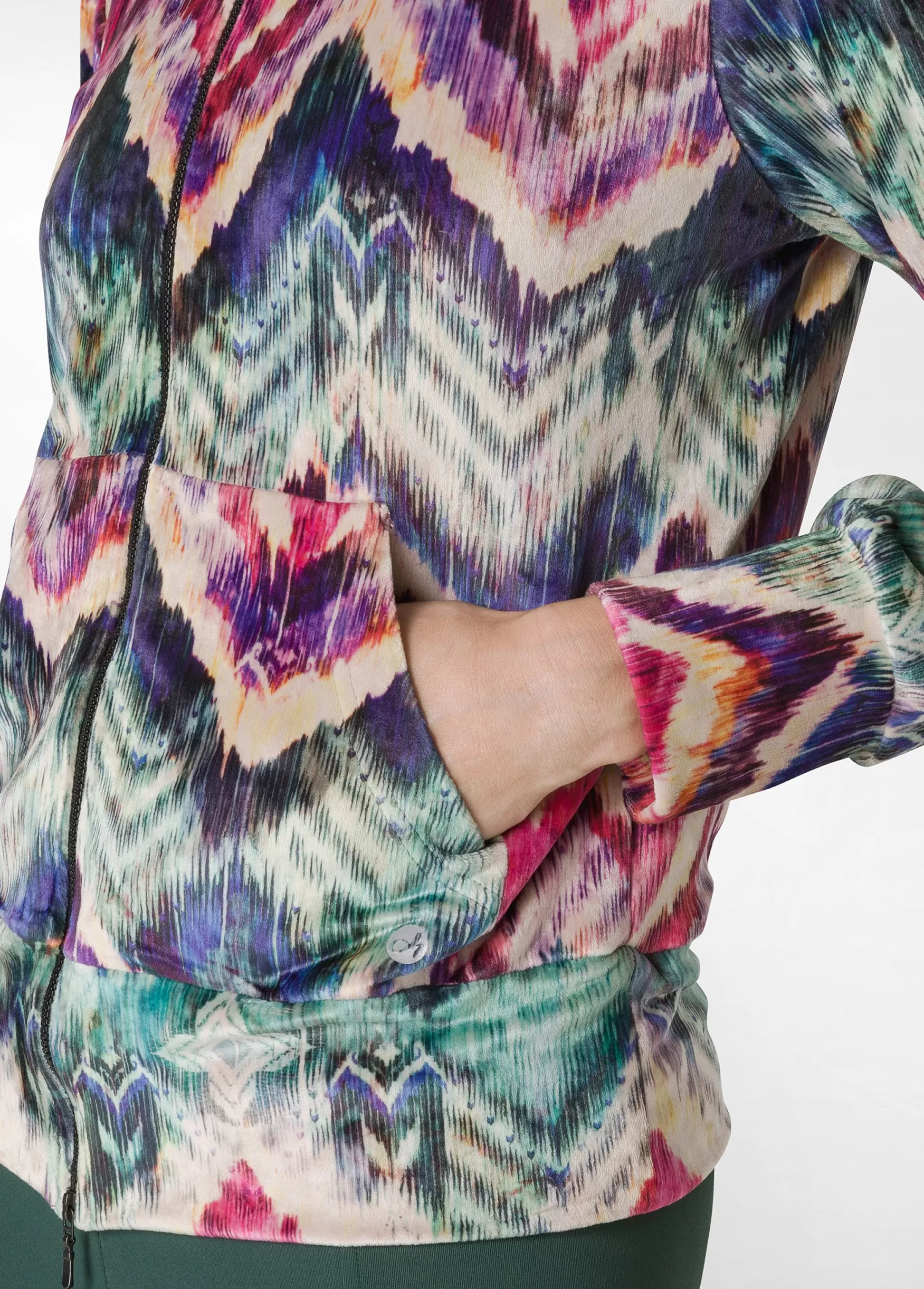Store DEHA Allover Stretch Velvet Jacket Multicolor All Chevron