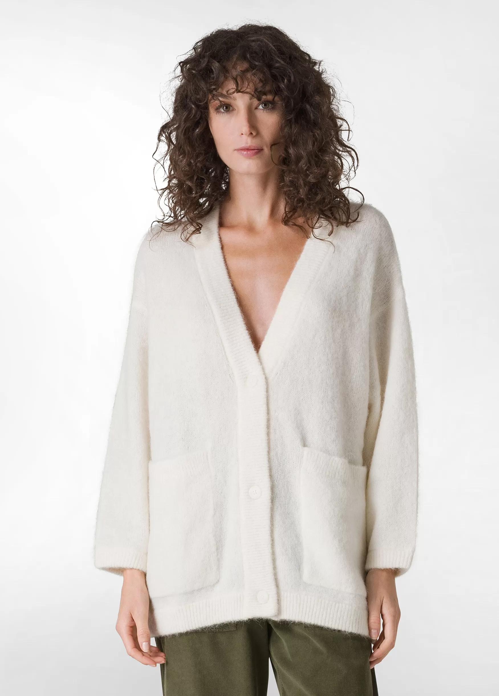 Store DEHA Alpaca Cardigan White Milk White
