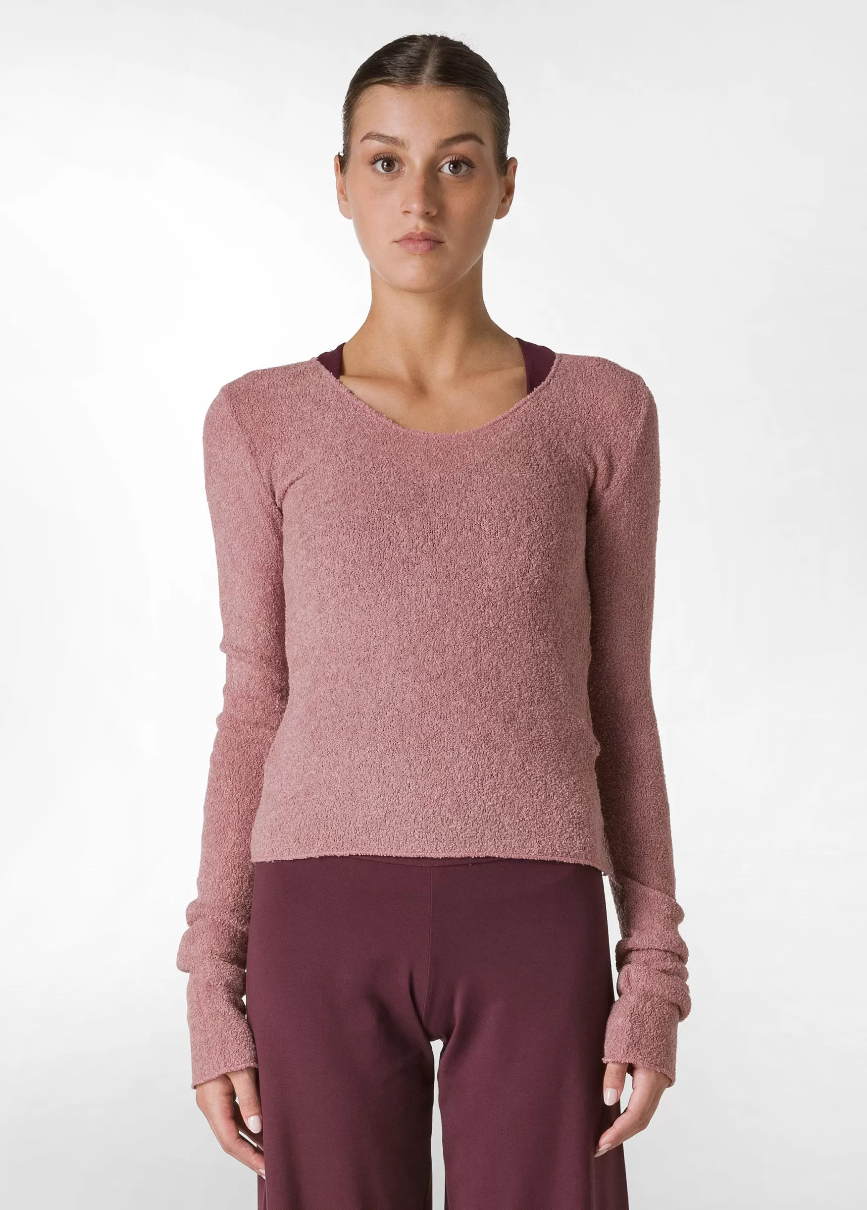 Hot DEHA Boucle Sweater Pink Deco' Rose