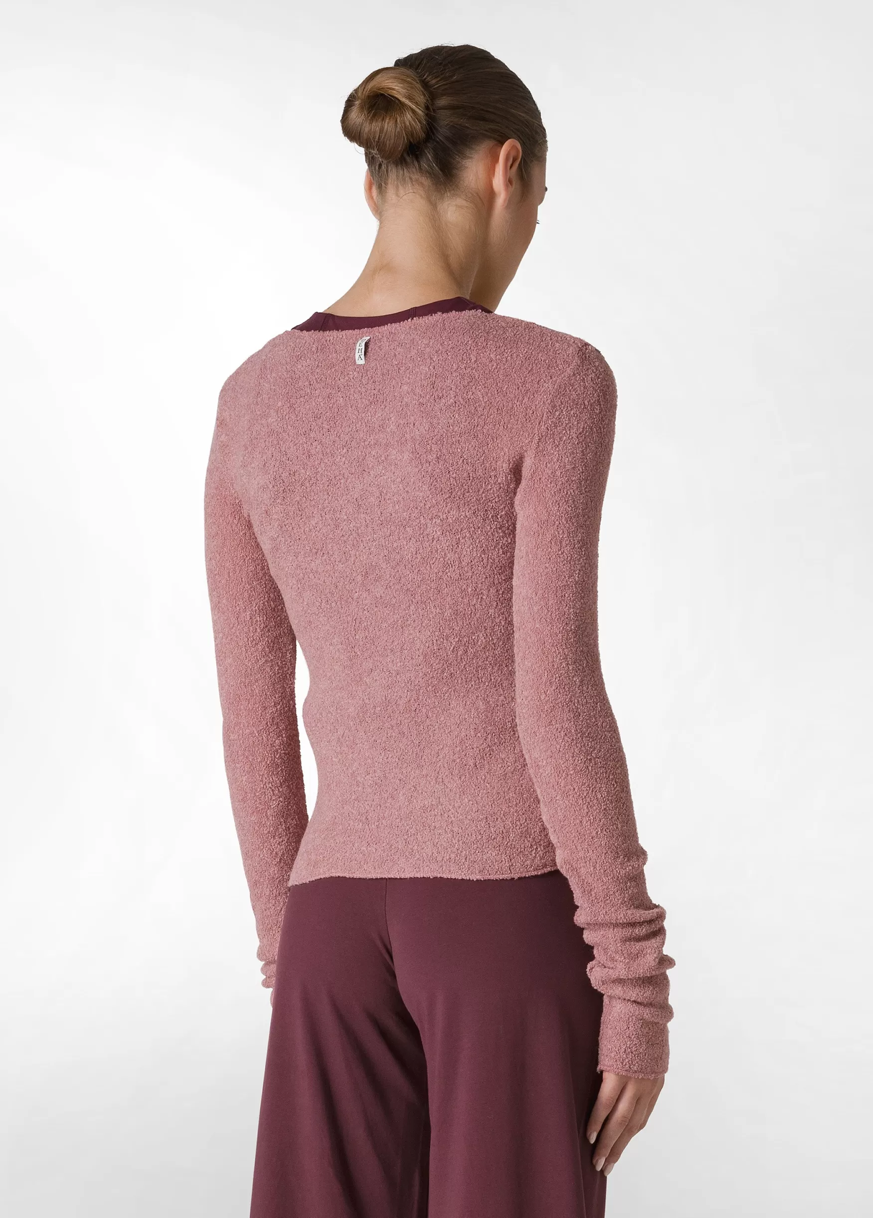 Hot DEHA Boucle Sweater Pink Deco' Rose
