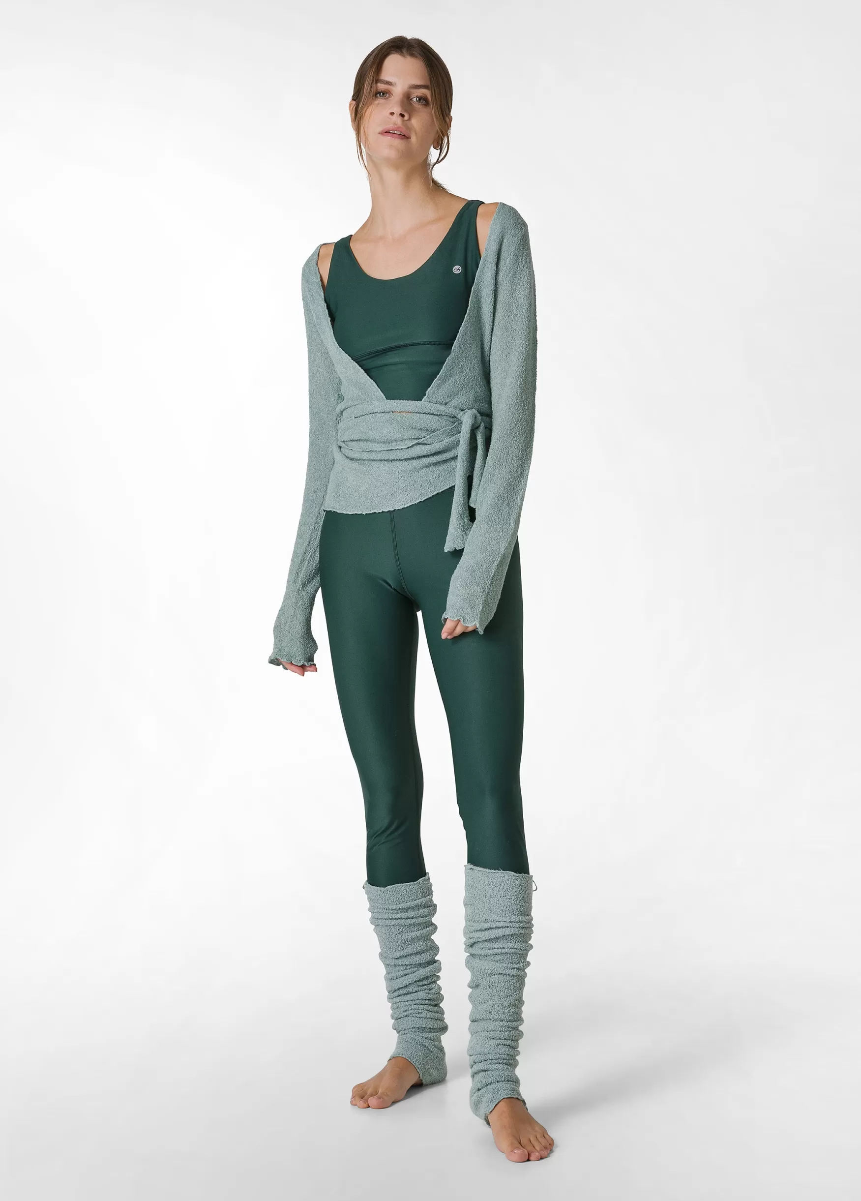 Clearance DEHA Boulcle Leg Warmers Green Sage Green