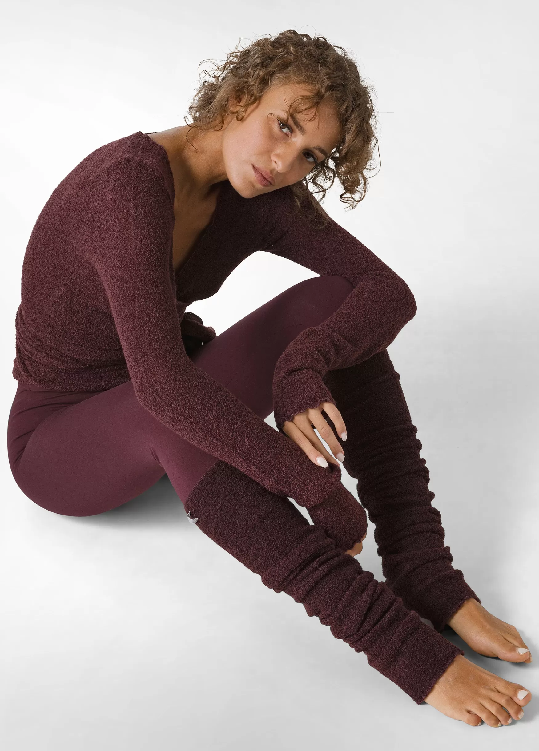 Fashion DEHA Boulcle Leg Warmers Red Tibetan Red