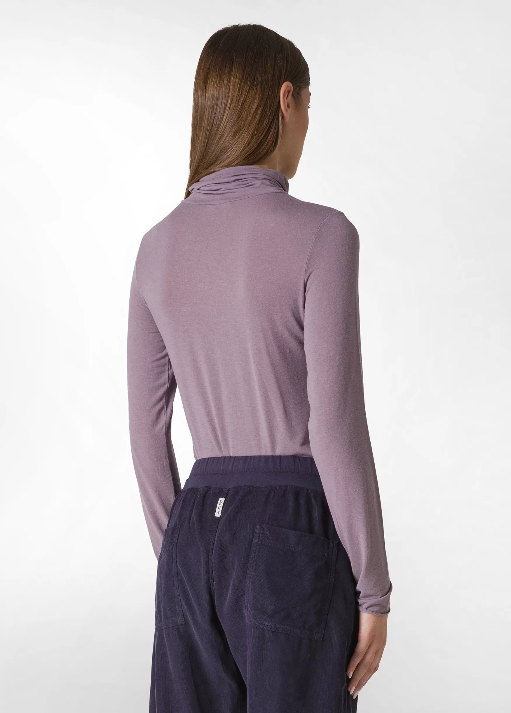 Cheap DEHA Cashmere Blend High Neck Top Purple Mauve Violet