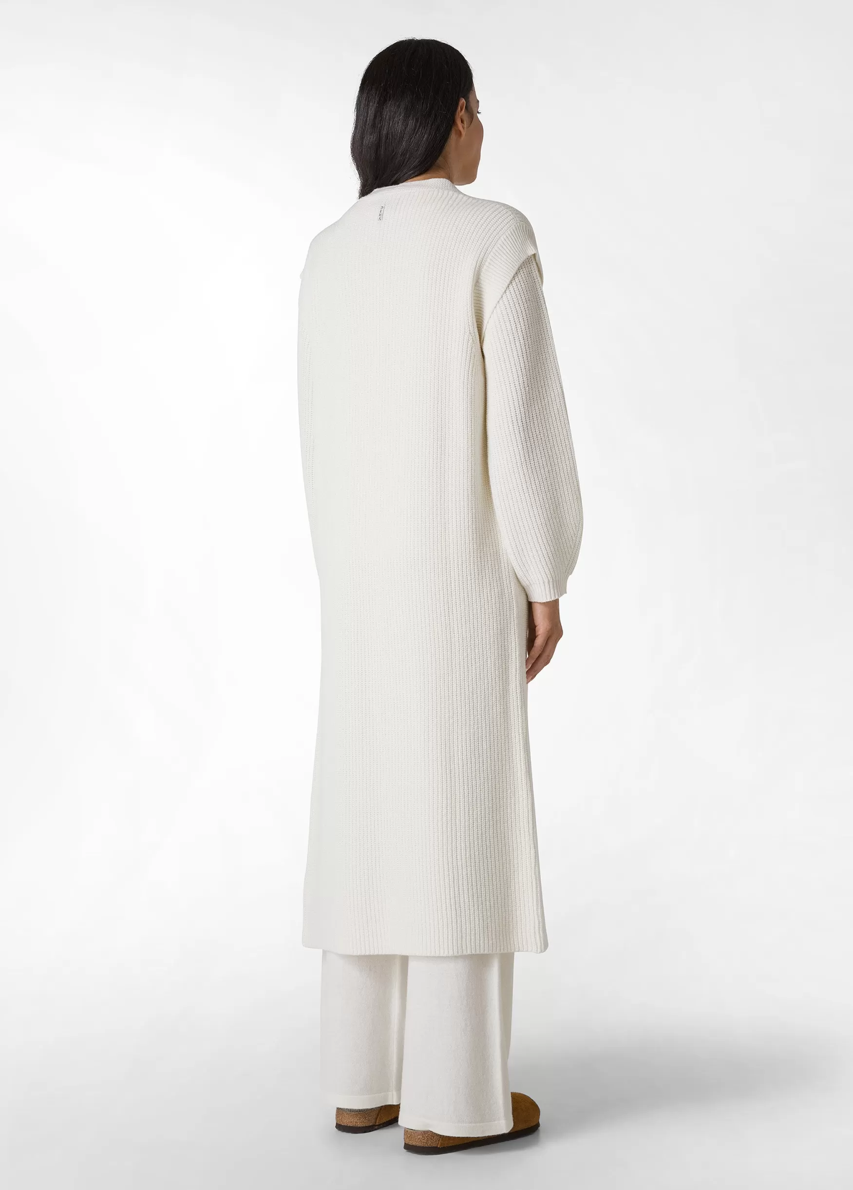 Best Sale DEHA Cashmere Blend Long Cardigan White Milk White