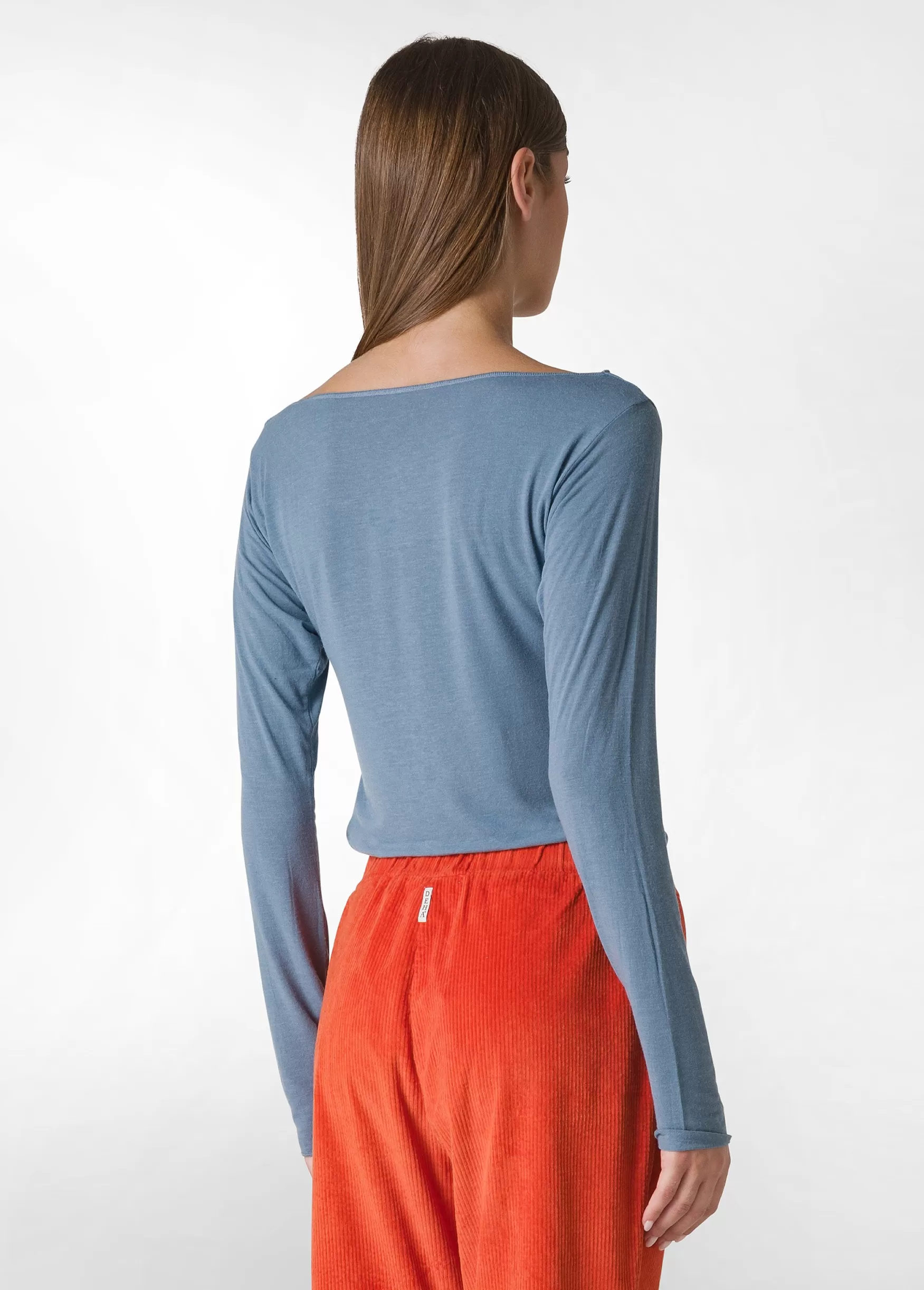 Shop DEHA Cashmere Blend T-Shirt Blue Midblue
