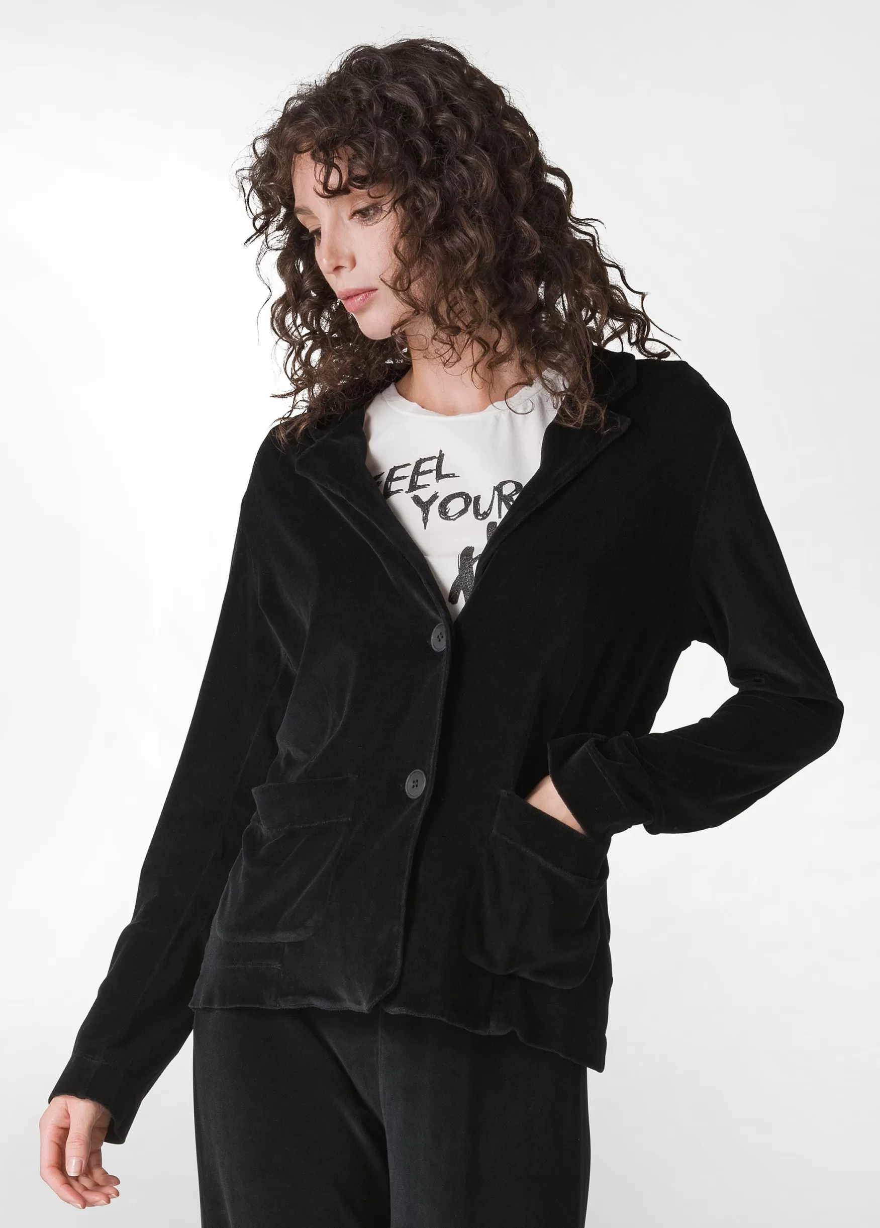 Online DEHA Chenille Blazer Black