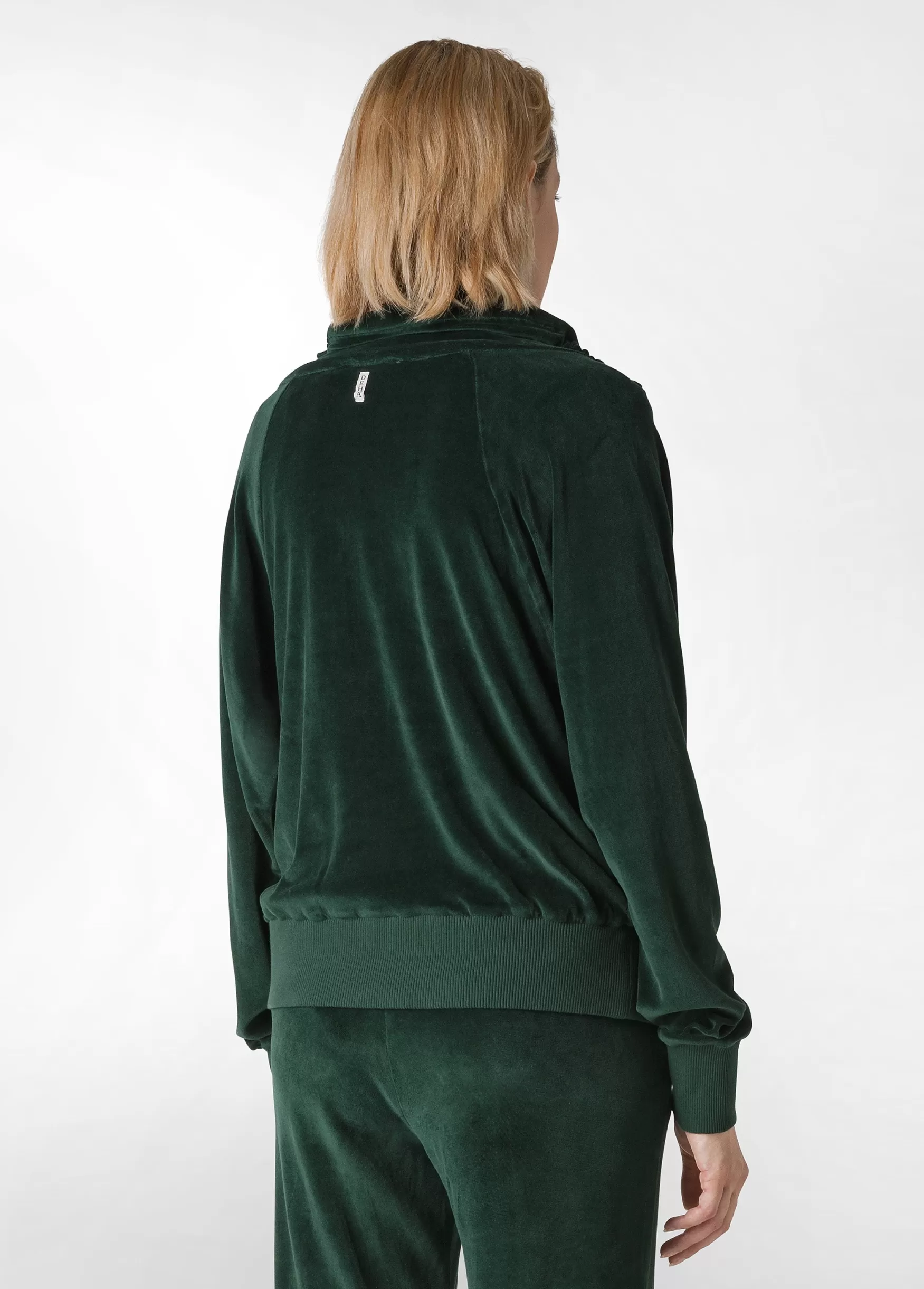 Cheap DEHA Chenille Lounge Full Zip Hoodie Green Forest Green