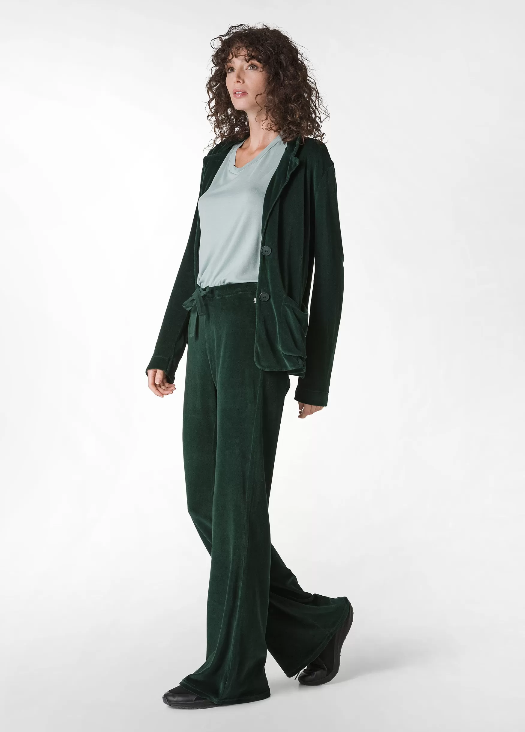 Cheap DEHA Chenille Lounge Pants Green Forest Green