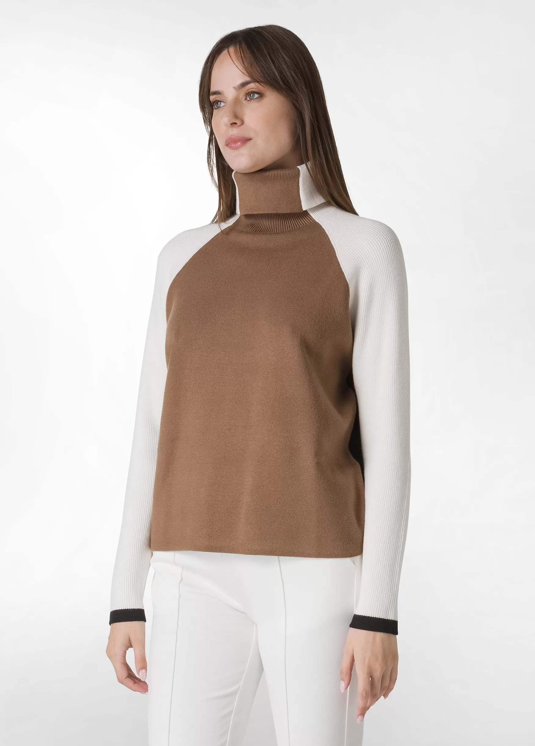 Sale DEHA Color Block Pullover Brown Biscuit Brown