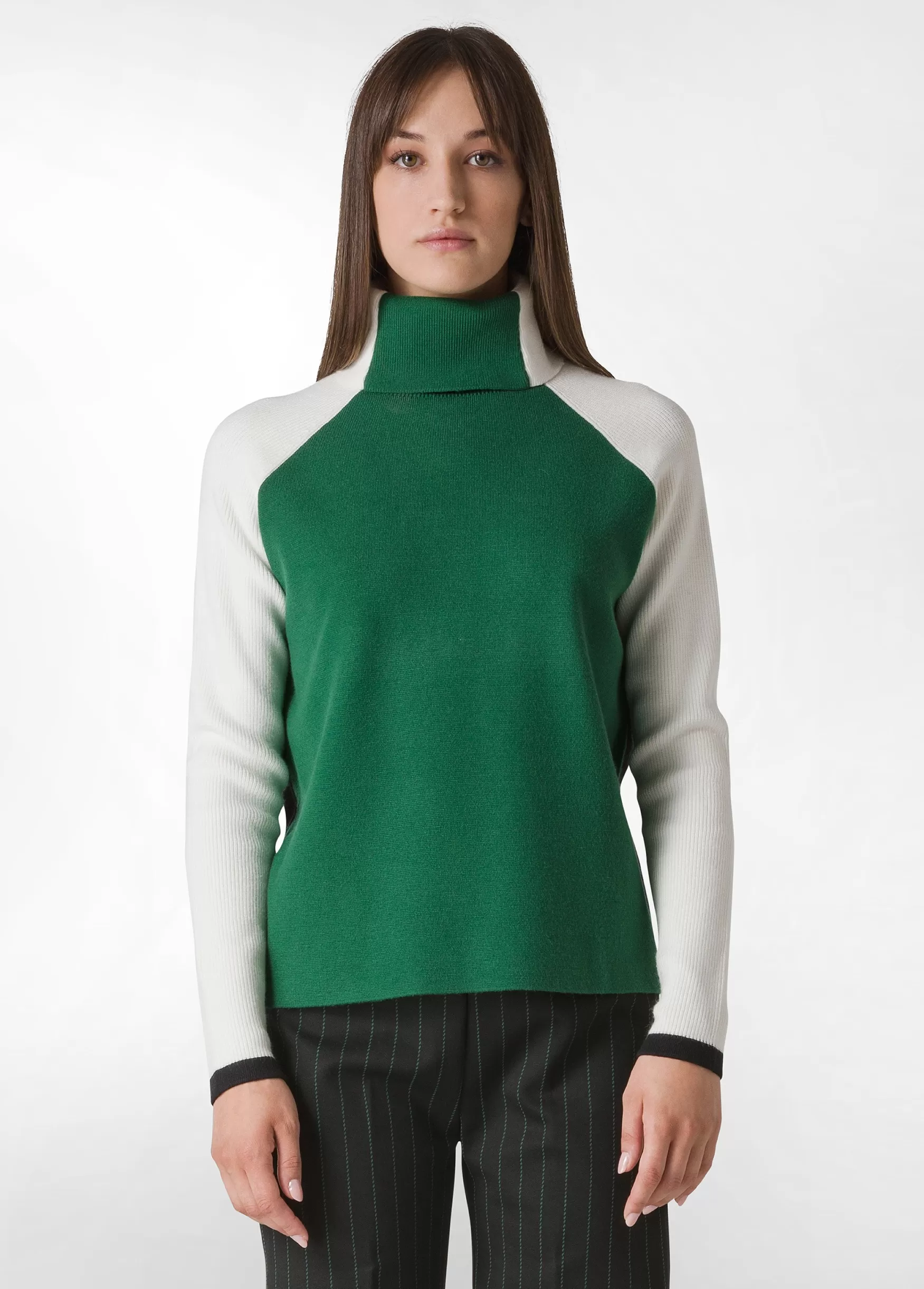Online DEHA Color Block Pullover Green Grass Green