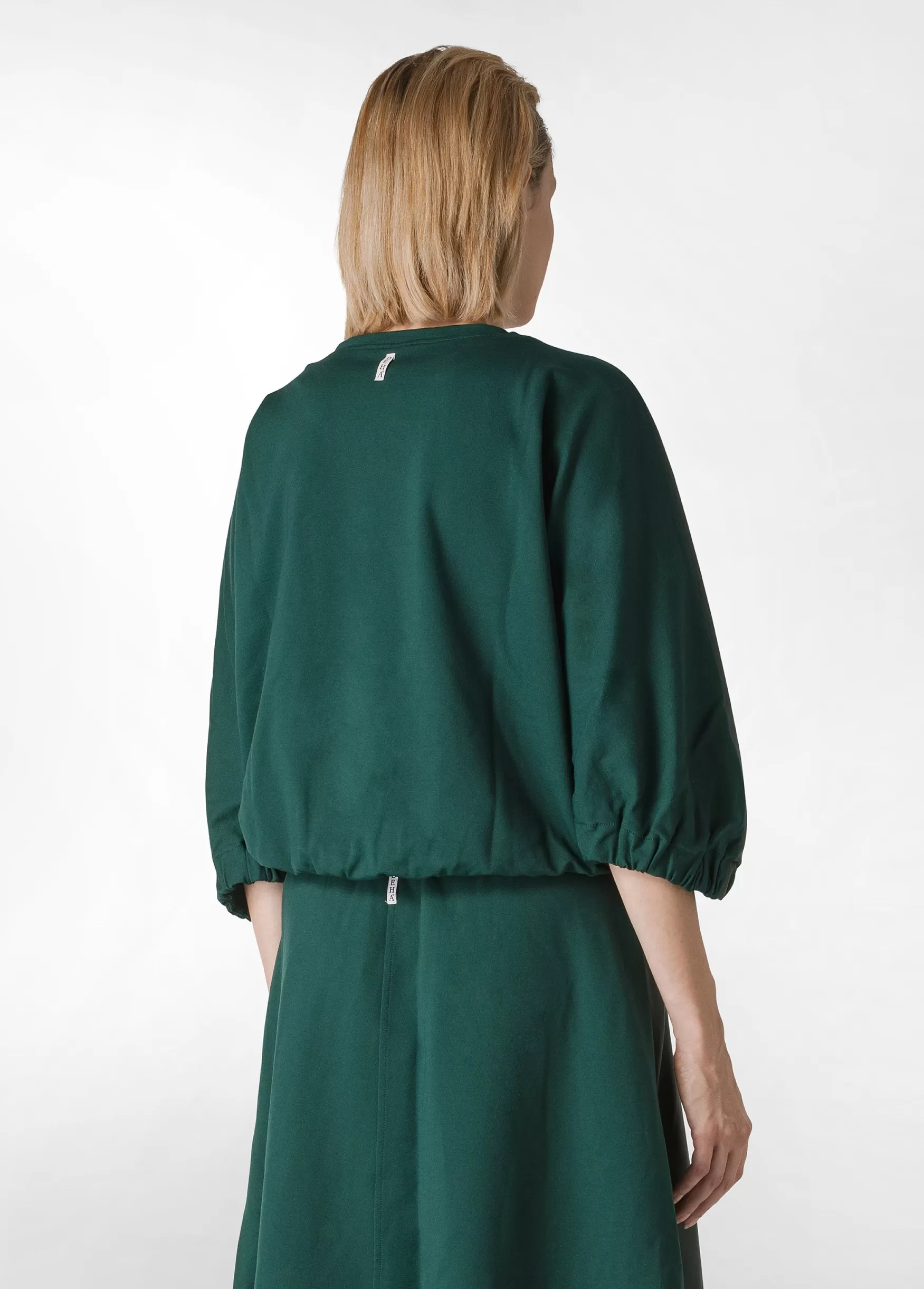 Clearance DEHA Combined Faux Leather Sweatshirt Green Forest Green