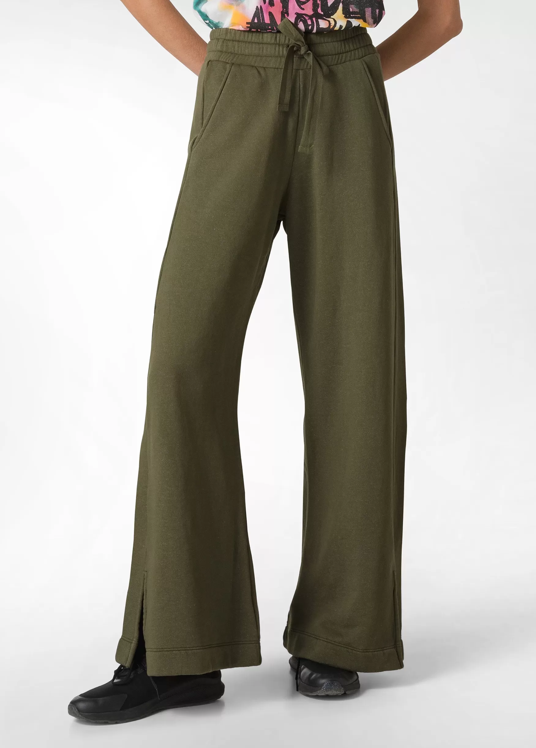 Store DEHA Comfort Slit Sweatpants Green Olive Green