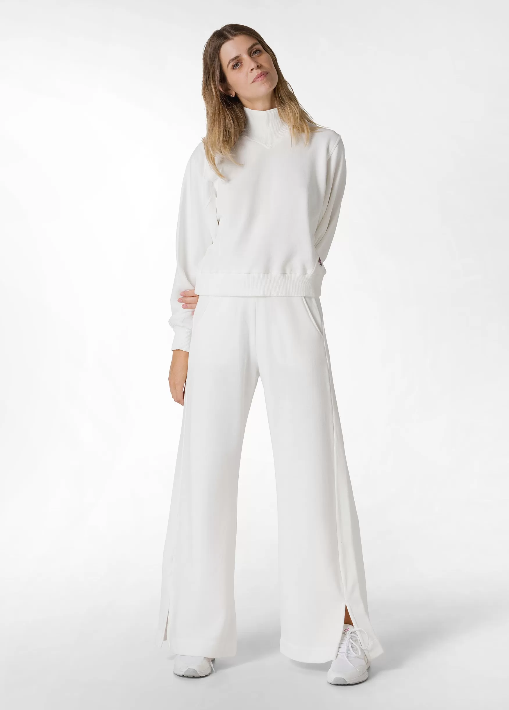 Shop DEHA Comfort Slit Sweatpants White Milk White