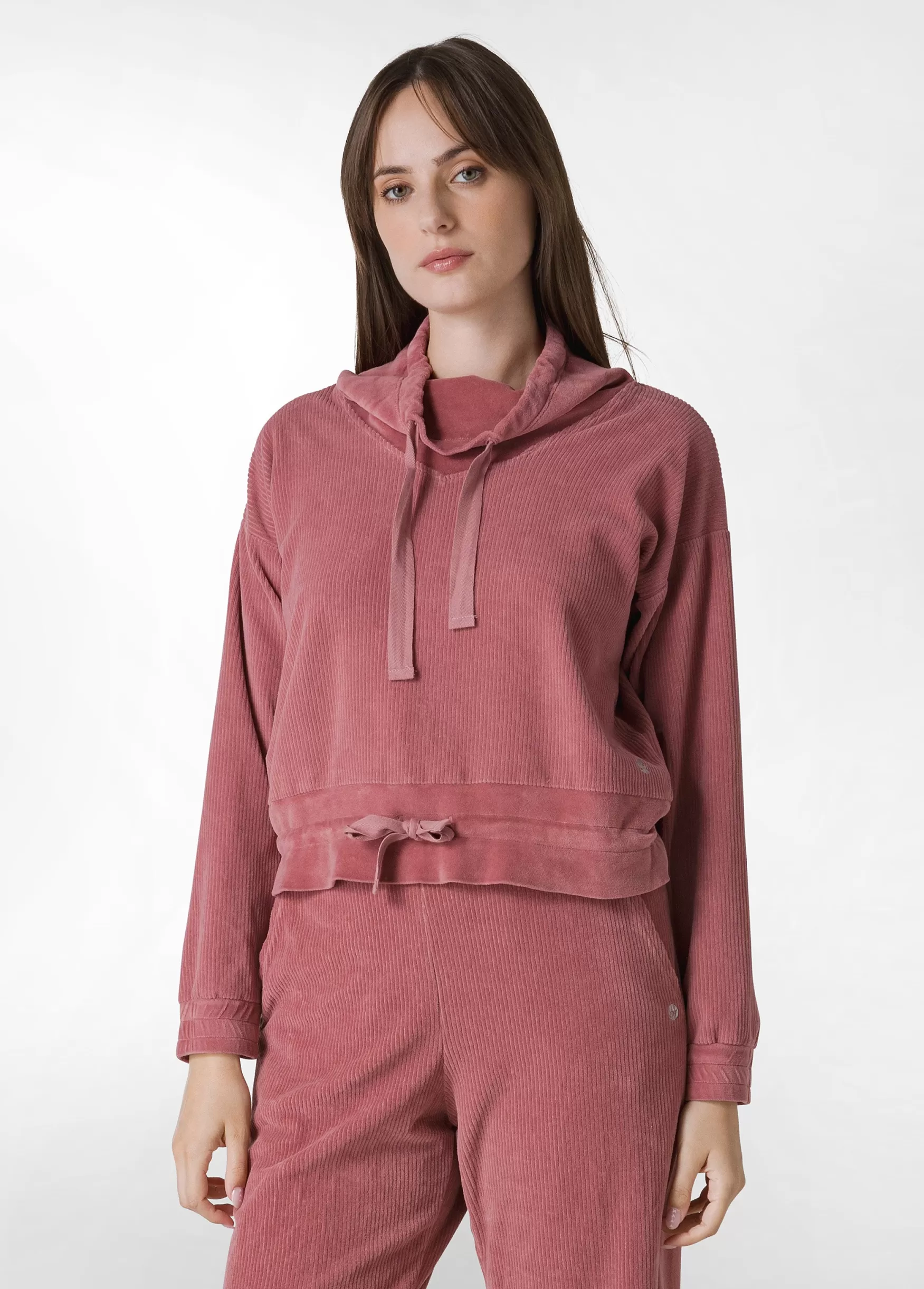Best DEHA Corduroy Chenille Sweatshirt Pink Deco' Rose