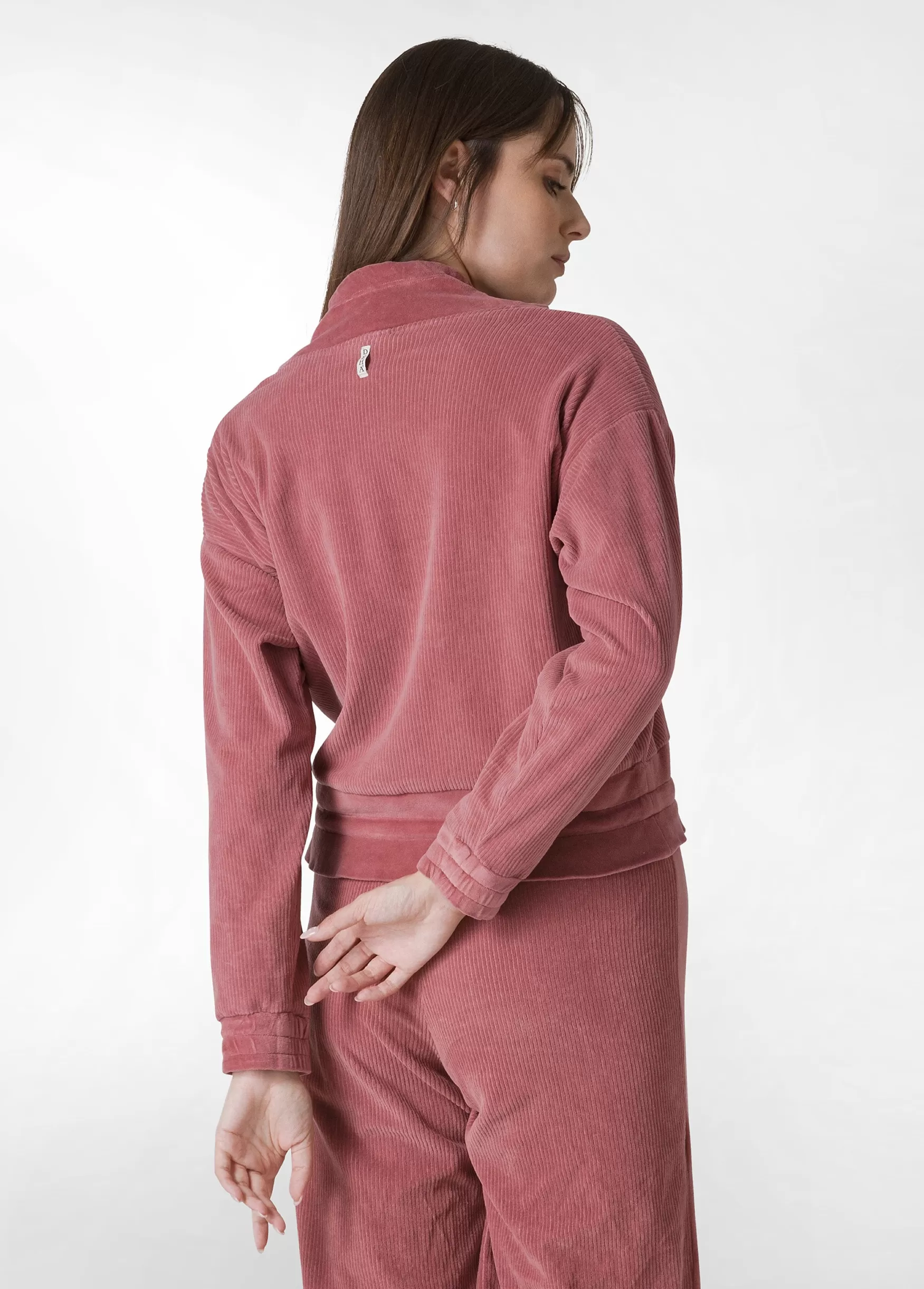 Best DEHA Corduroy Chenille Sweatshirt Pink Deco' Rose