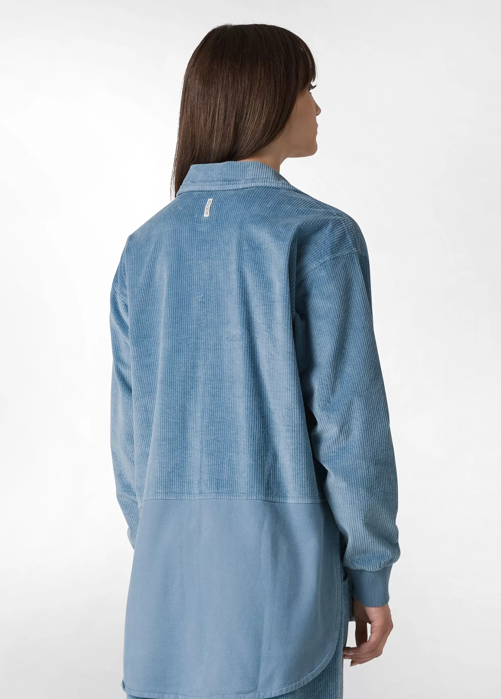 Clearance DEHA Corduroy Combined Shirt Blue Midblue
