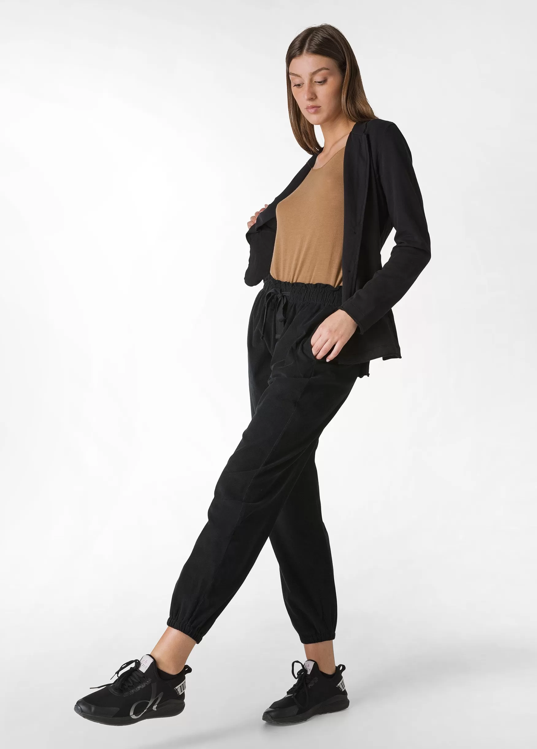Hot DEHA Corduroy Jogger Pants Black