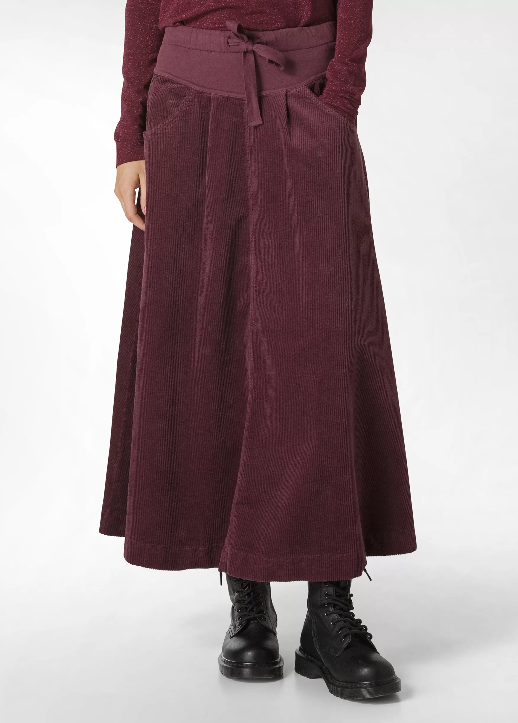 Flash Sale DEHA Corduroy Long Skirt Red Tibetan Red