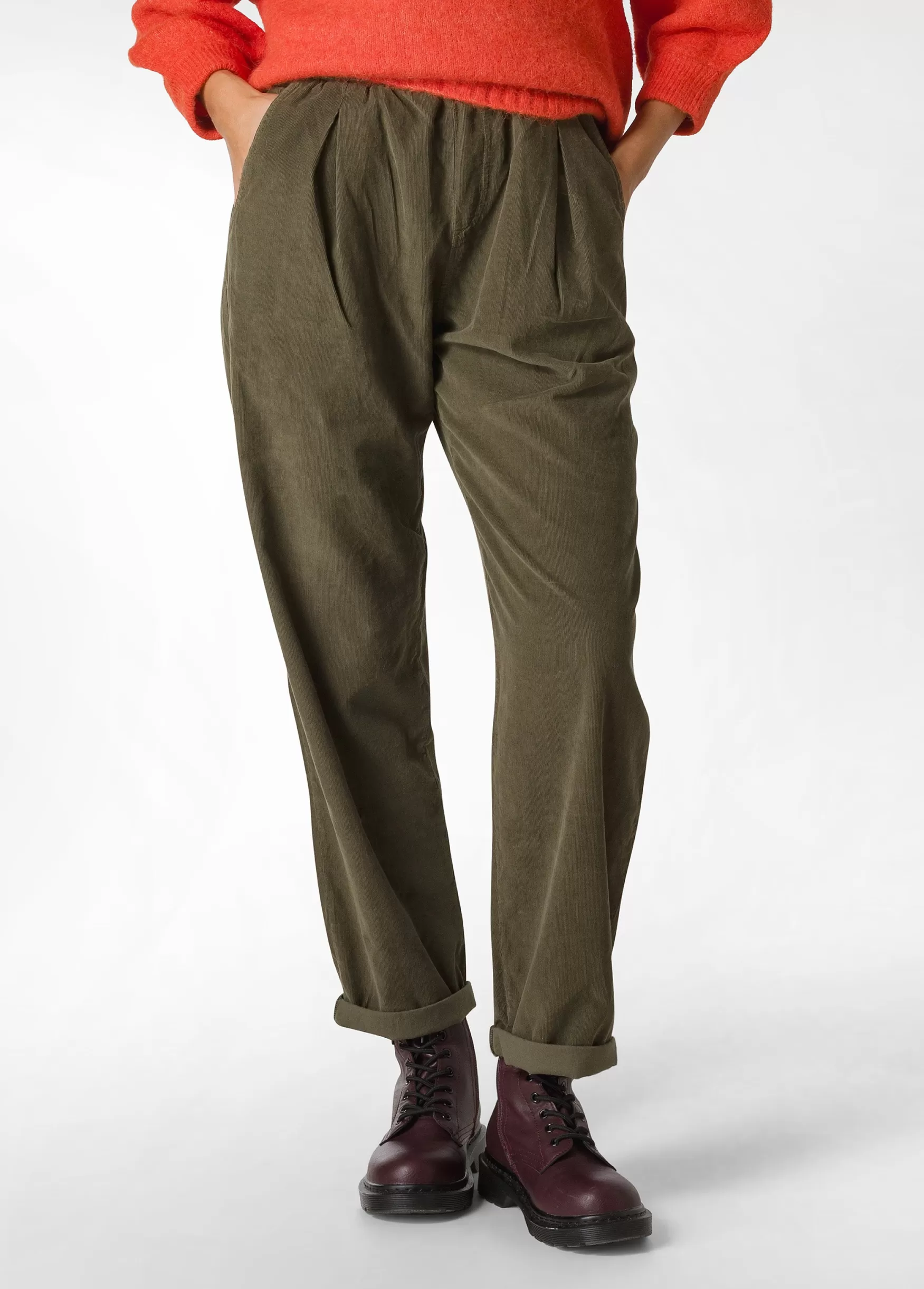Flash Sale DEHA Corduroy Relaxed Pants Green Olive Green