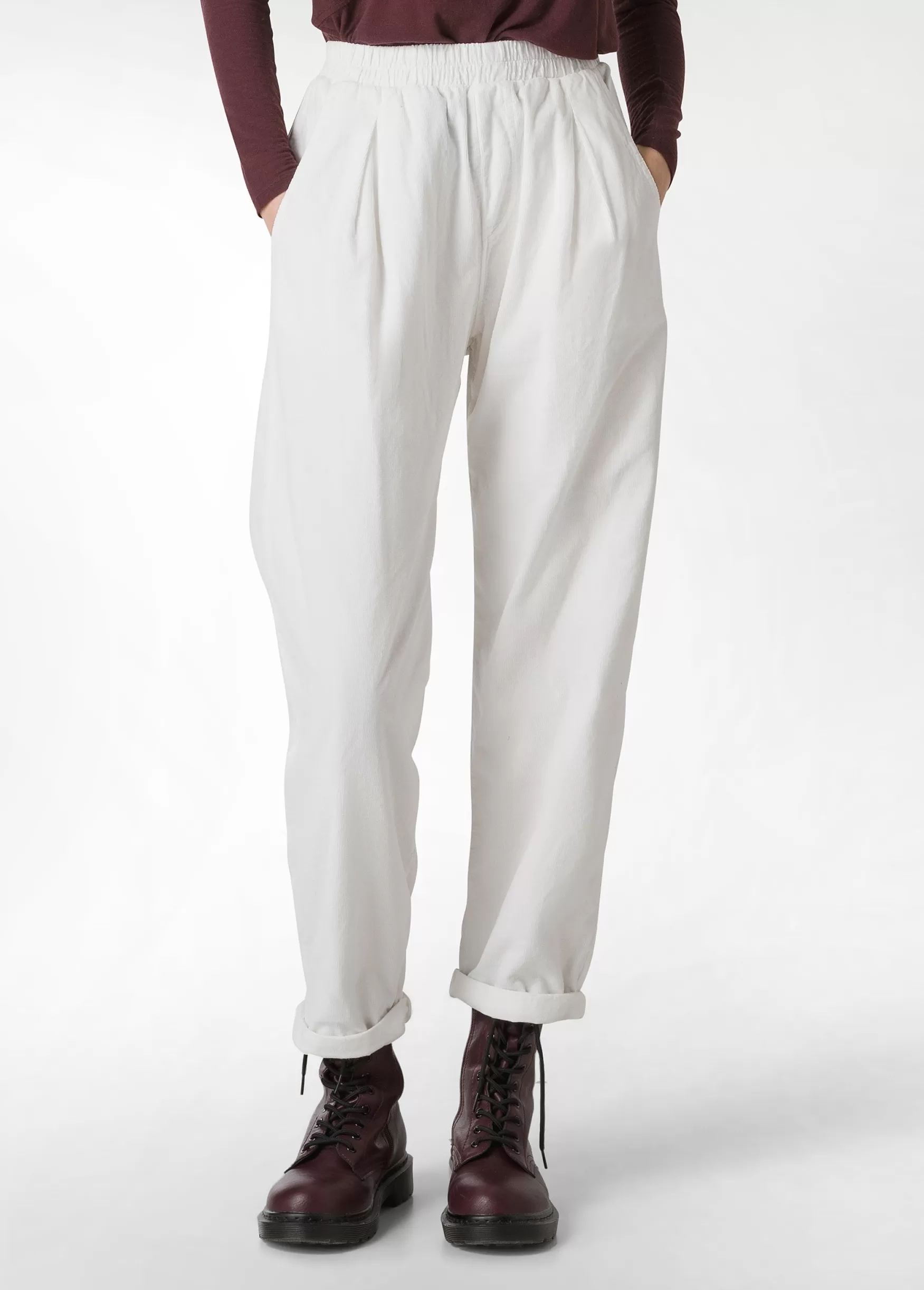 Best Sale DEHA Corduroy Relaxed Pants White Milk White