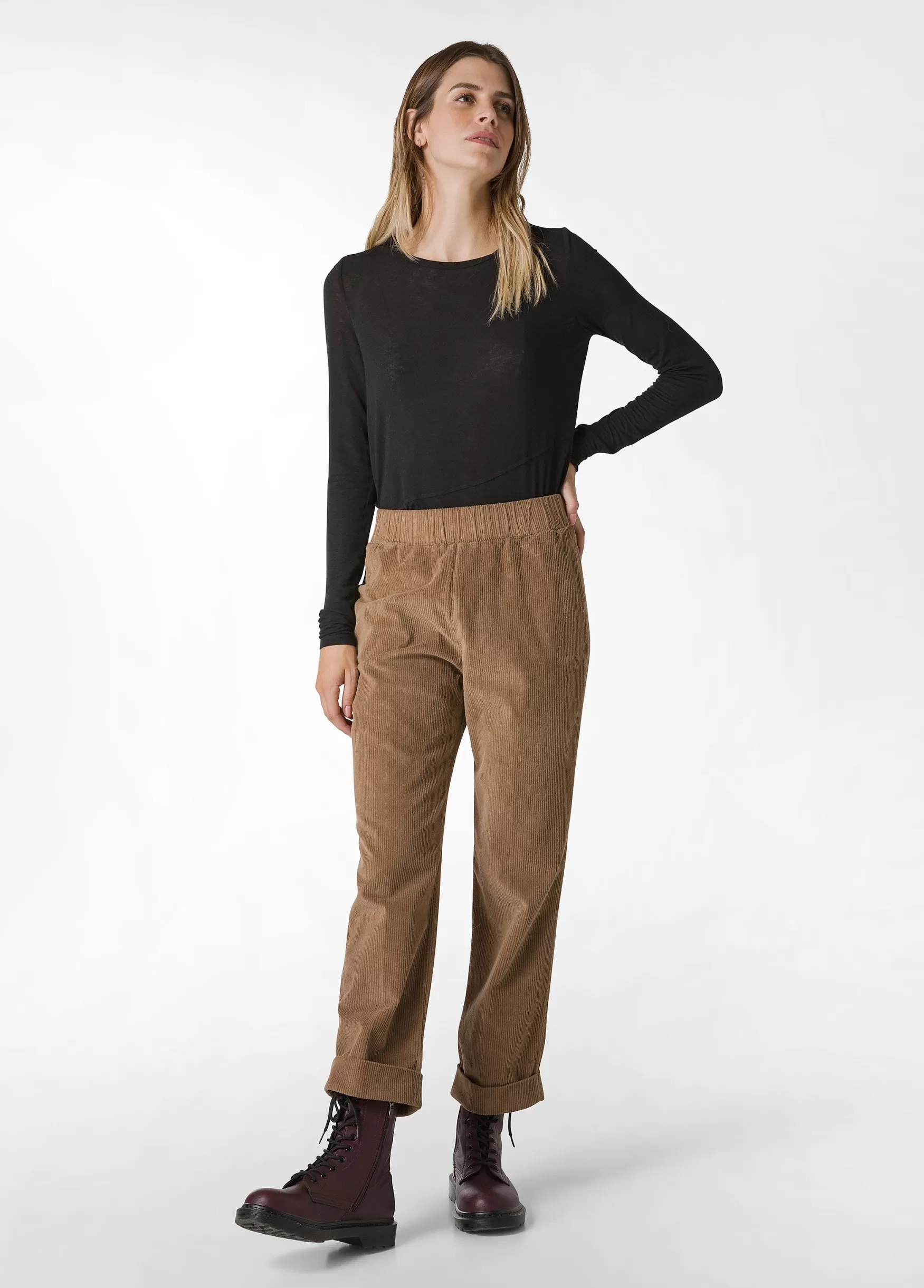 Best DEHA Corduroy Straight Pants Brown Biscuit Brown