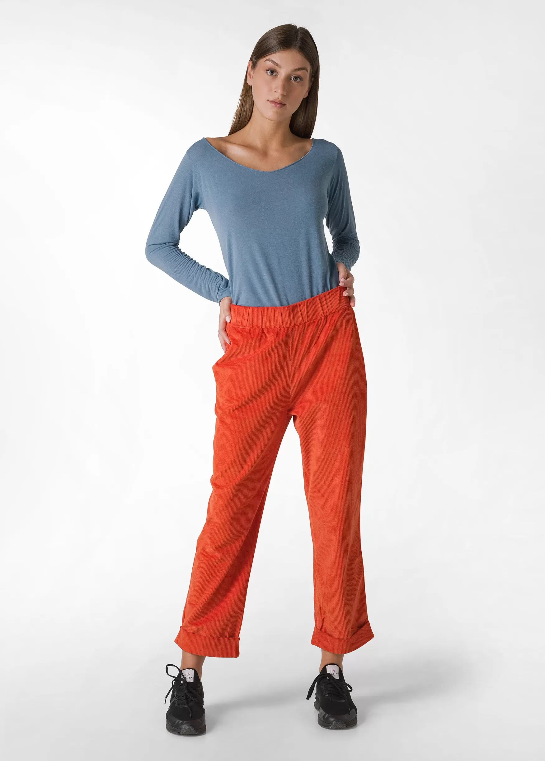 Flash Sale DEHA Corduroy Straight Pants Orange Autumn Orange