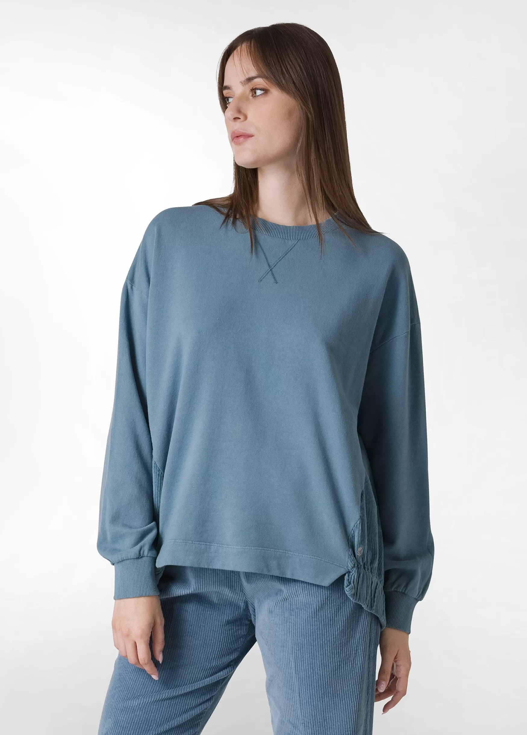 Store DEHA Corduroy Sweatshirt Blue Midblue