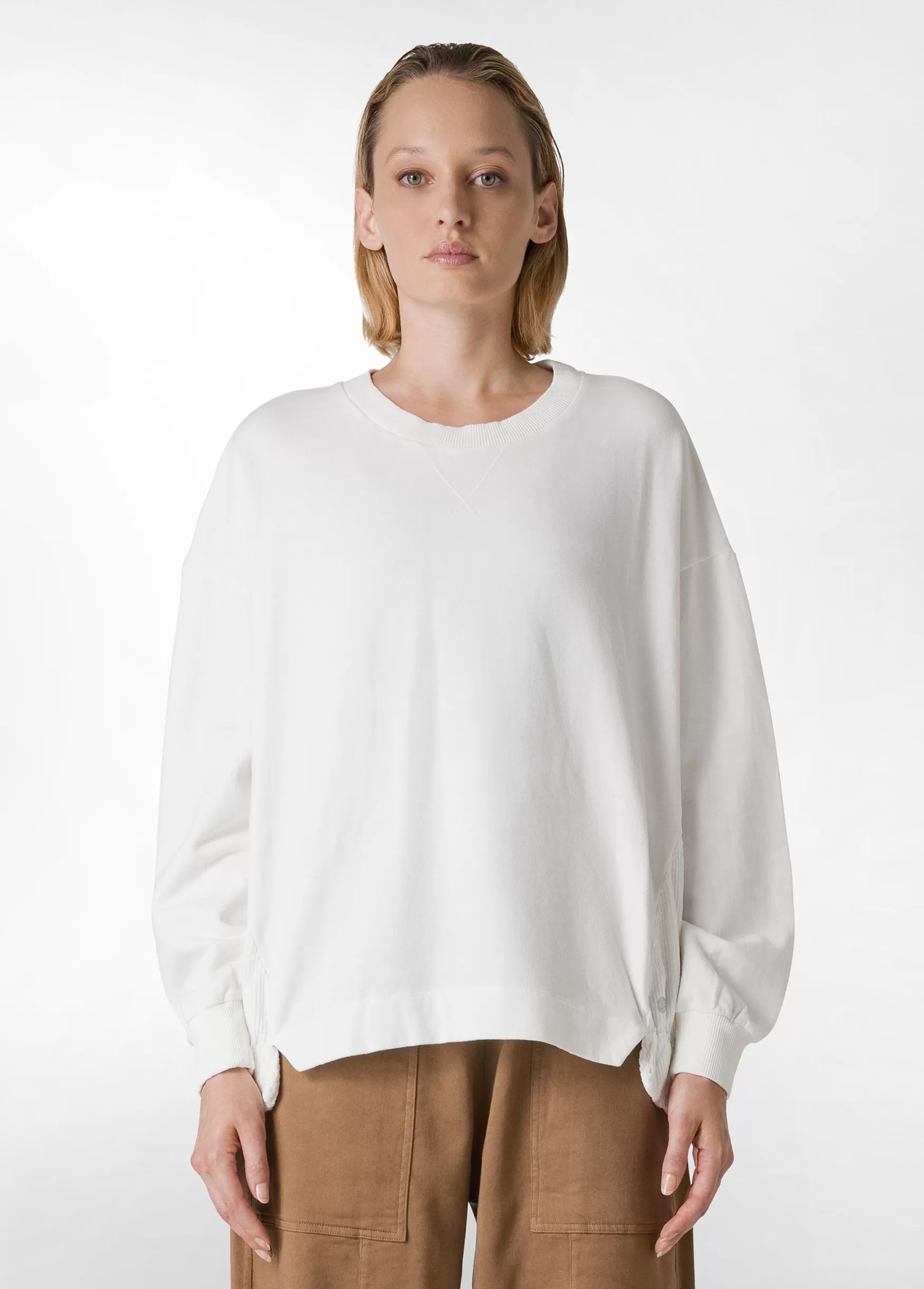 Cheap DEHA Corduroy Sweatshirt White Milk White