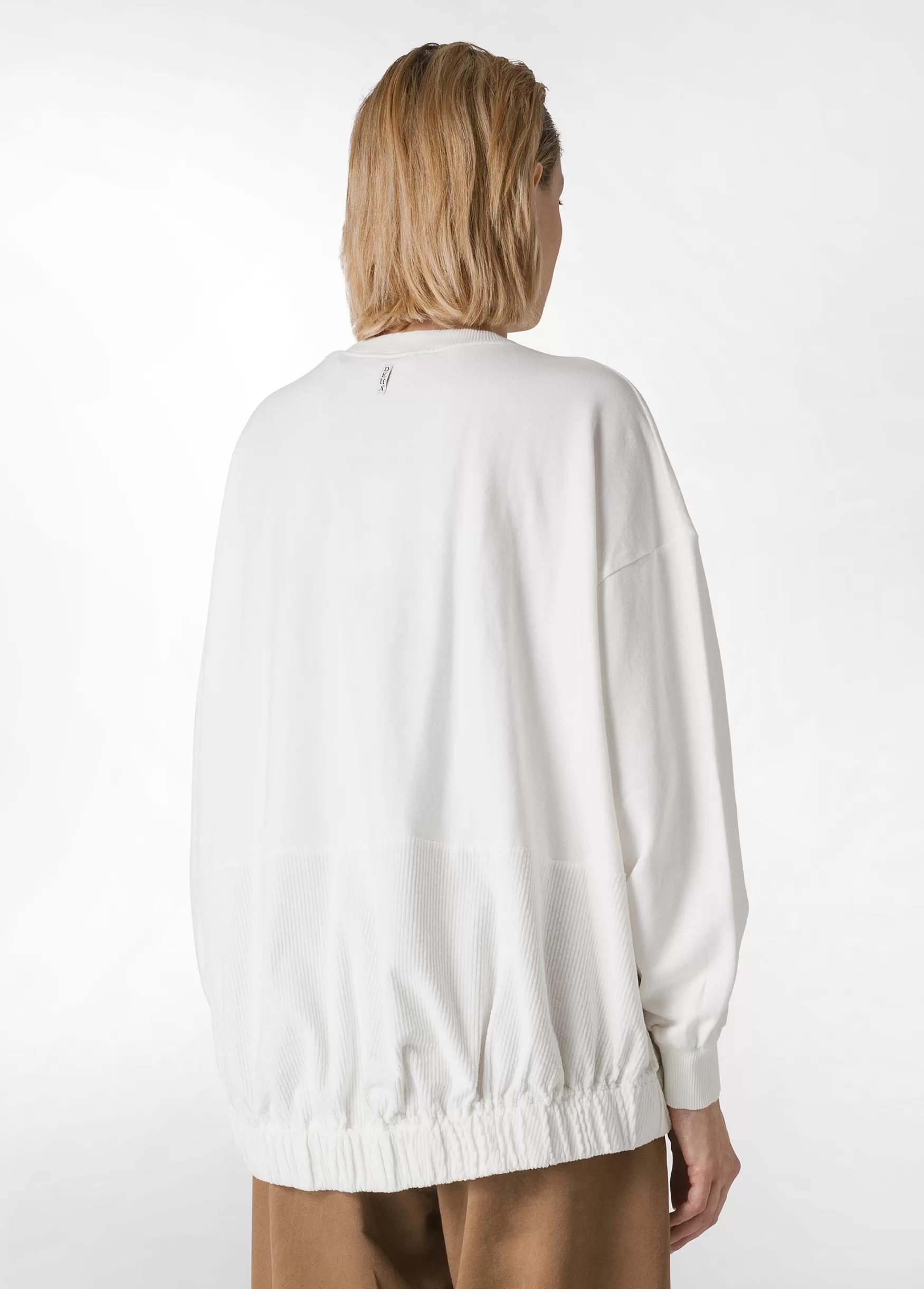 Cheap DEHA Corduroy Sweatshirt White Milk White