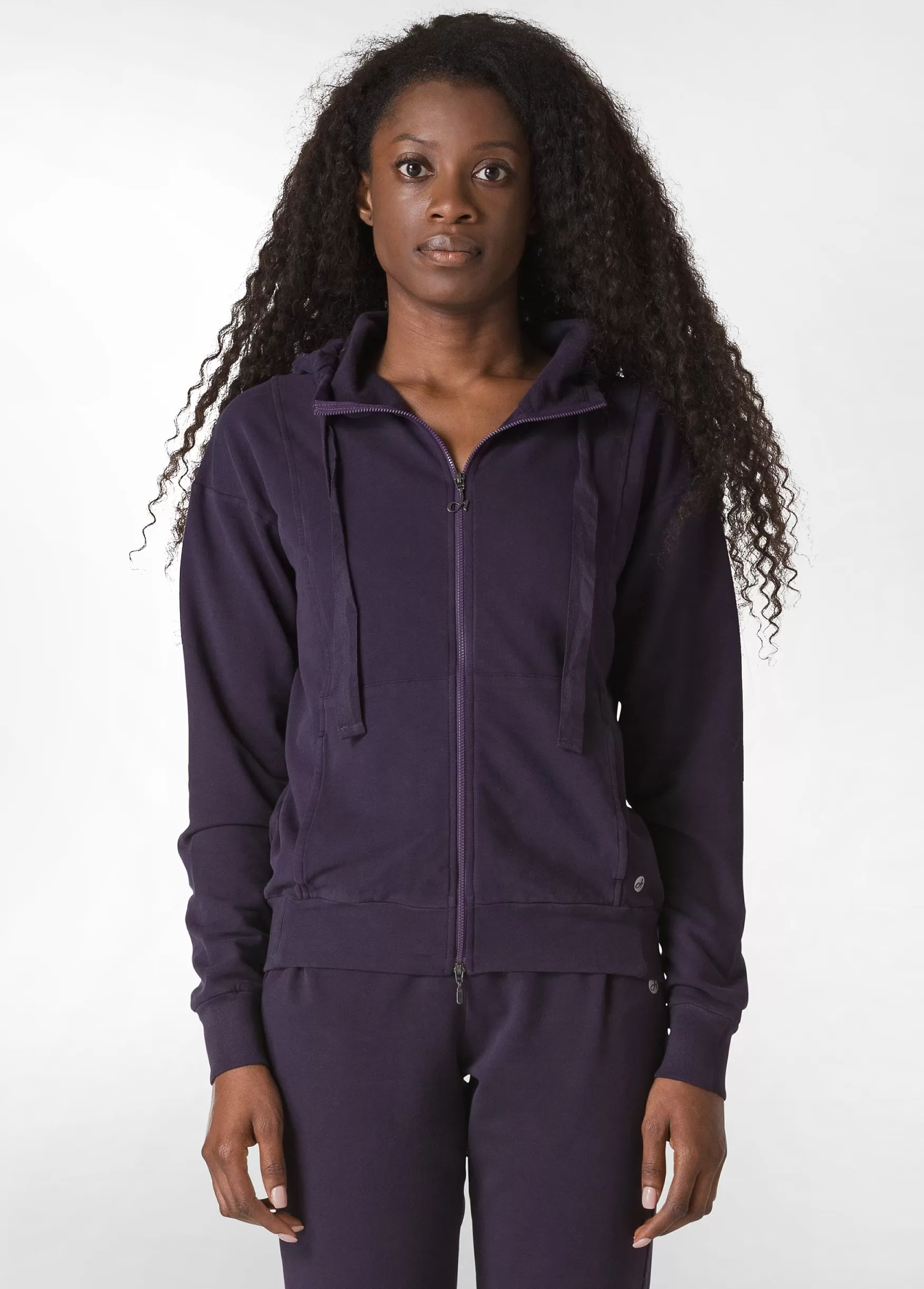 Sale DEHA Core Full Zip Hoodie Purple Aubergine Violet