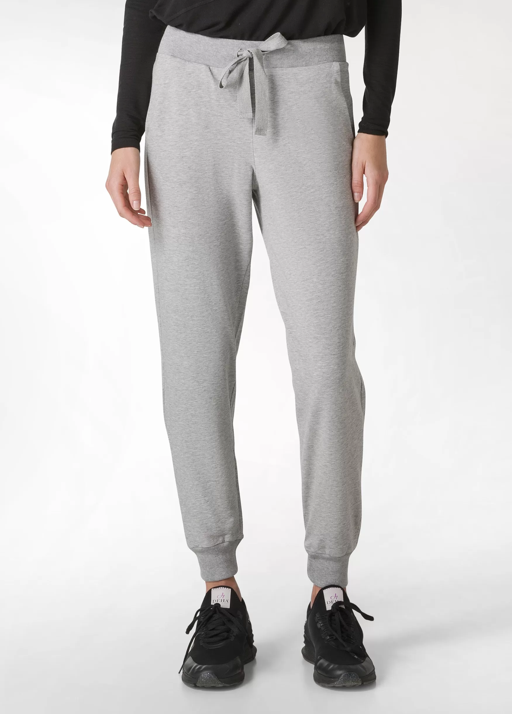 Shop DEHA Core Jogger Cuffed Sweatpants Grey Grey Melange
