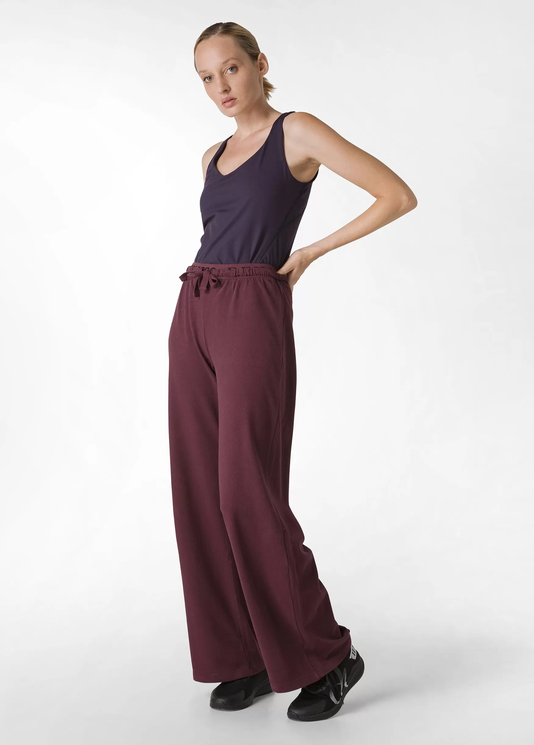 Online DEHA Core Wide Leg Jersey Pants Red Tibetan Red