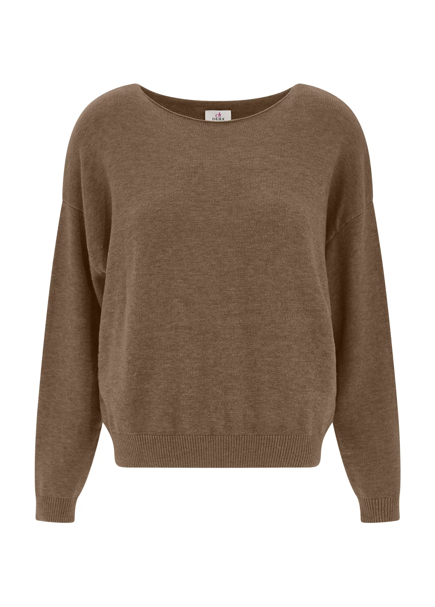New DEHA Crewneck Sweater Brown Biscuit Brown