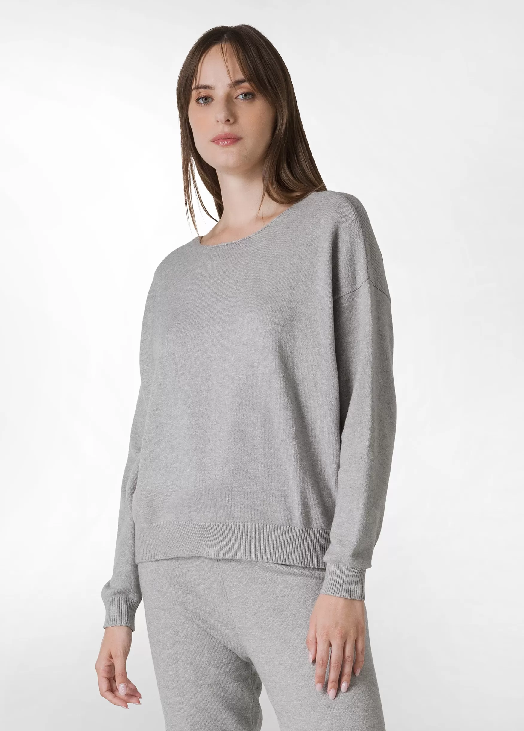 Cheap DEHA Crewneck Sweater Grey Grey Melange
