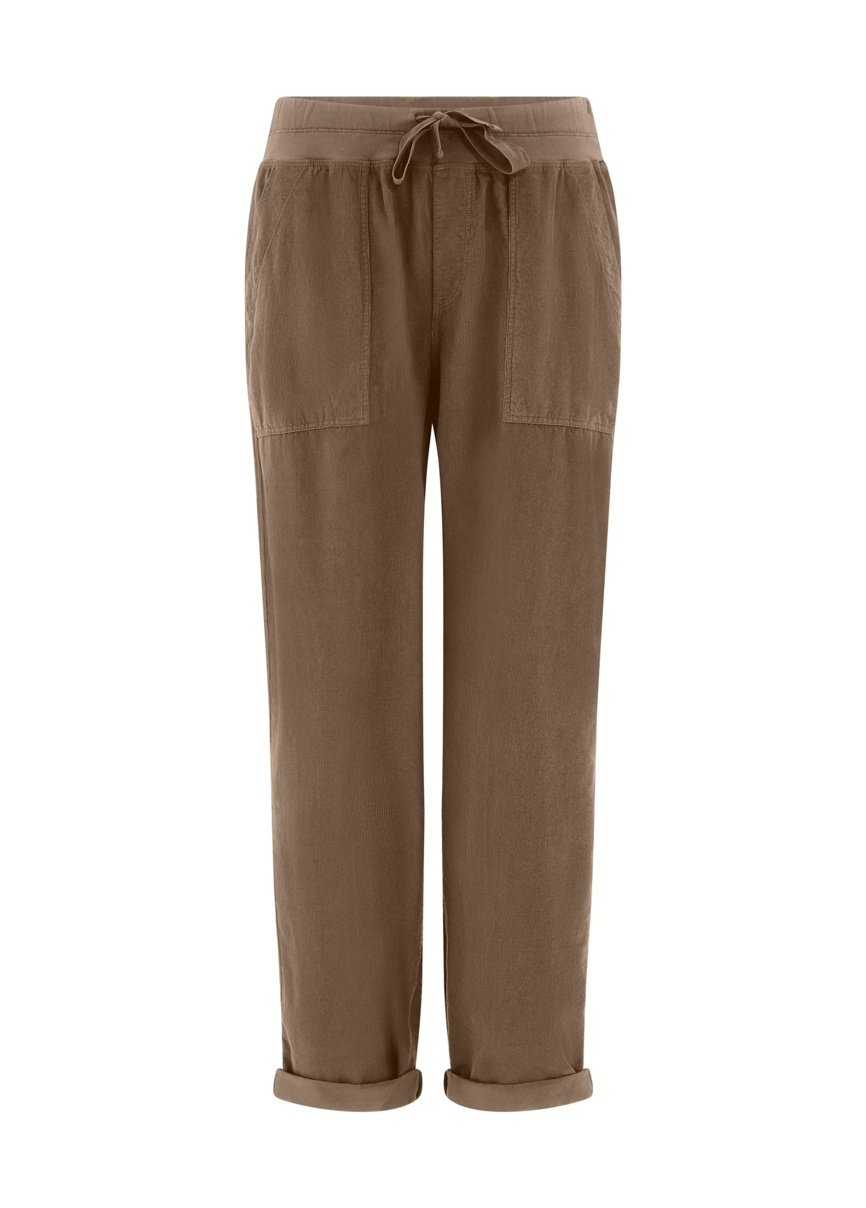 Best DEHA Drawstring Corduroy Pants Brown Biscuit Brown