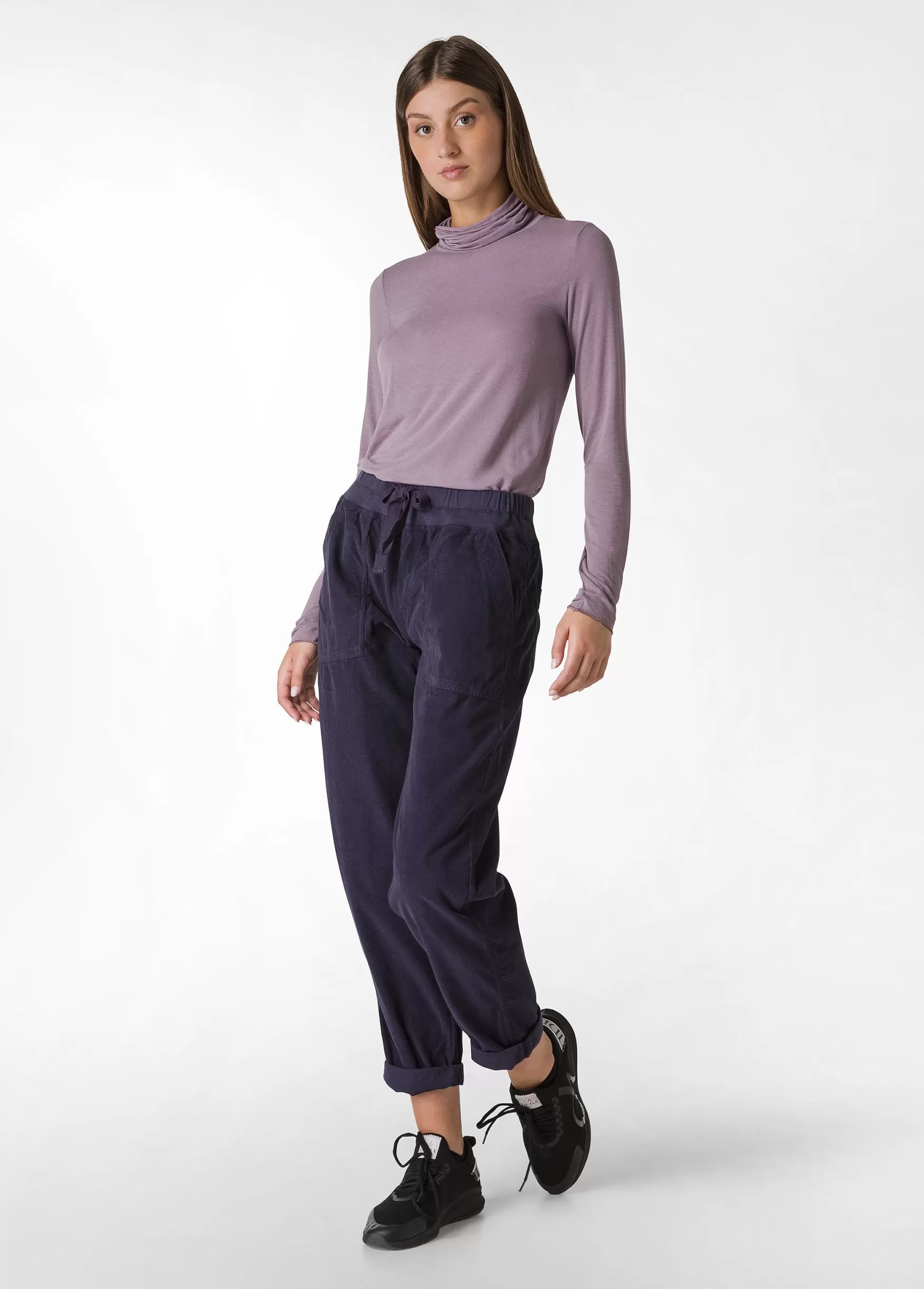 Best DEHA Drawstring Corduroy Pants Brown Biscuit Brown