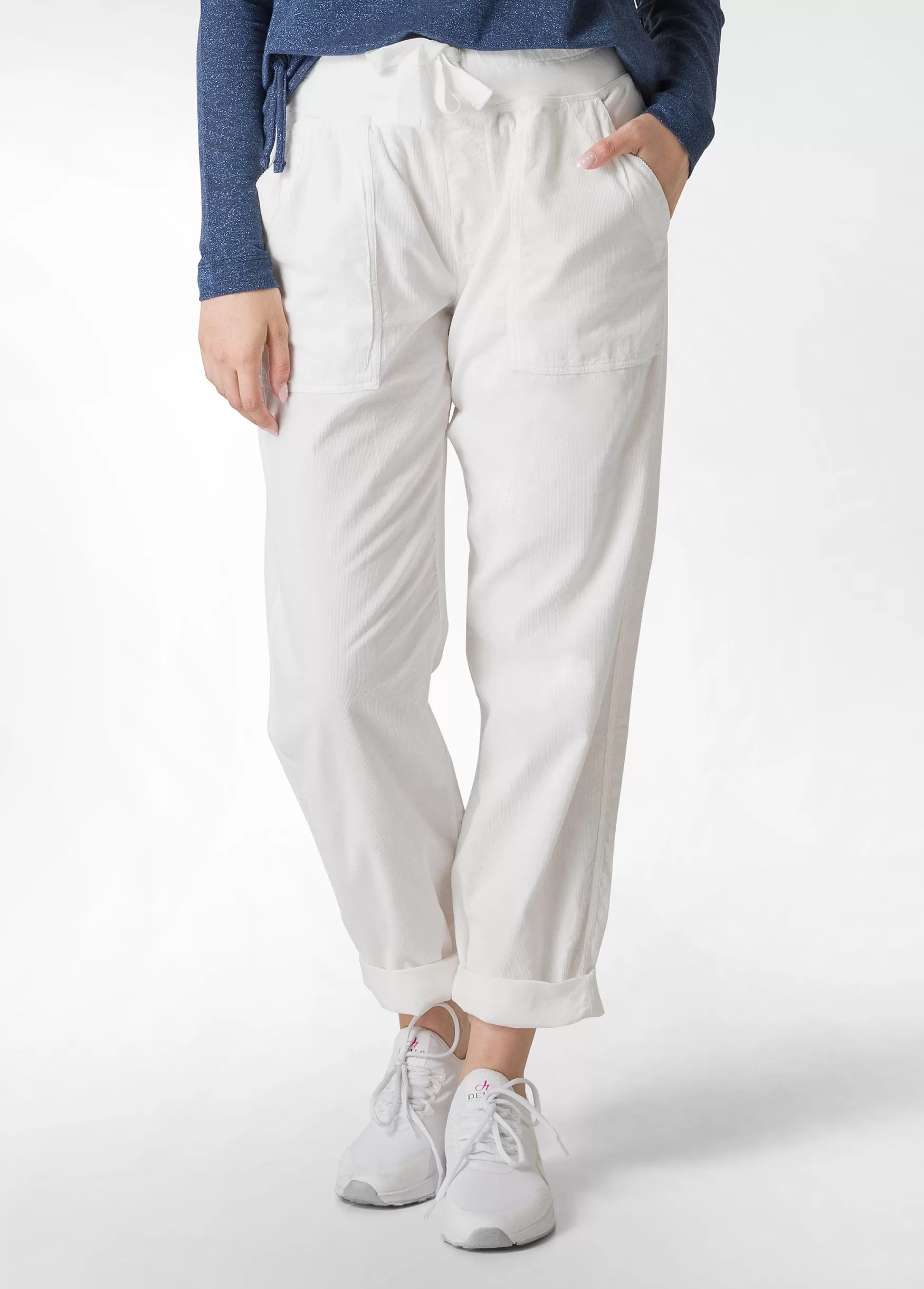 Online DEHA Drawstring Corduroy Pants White Milk White