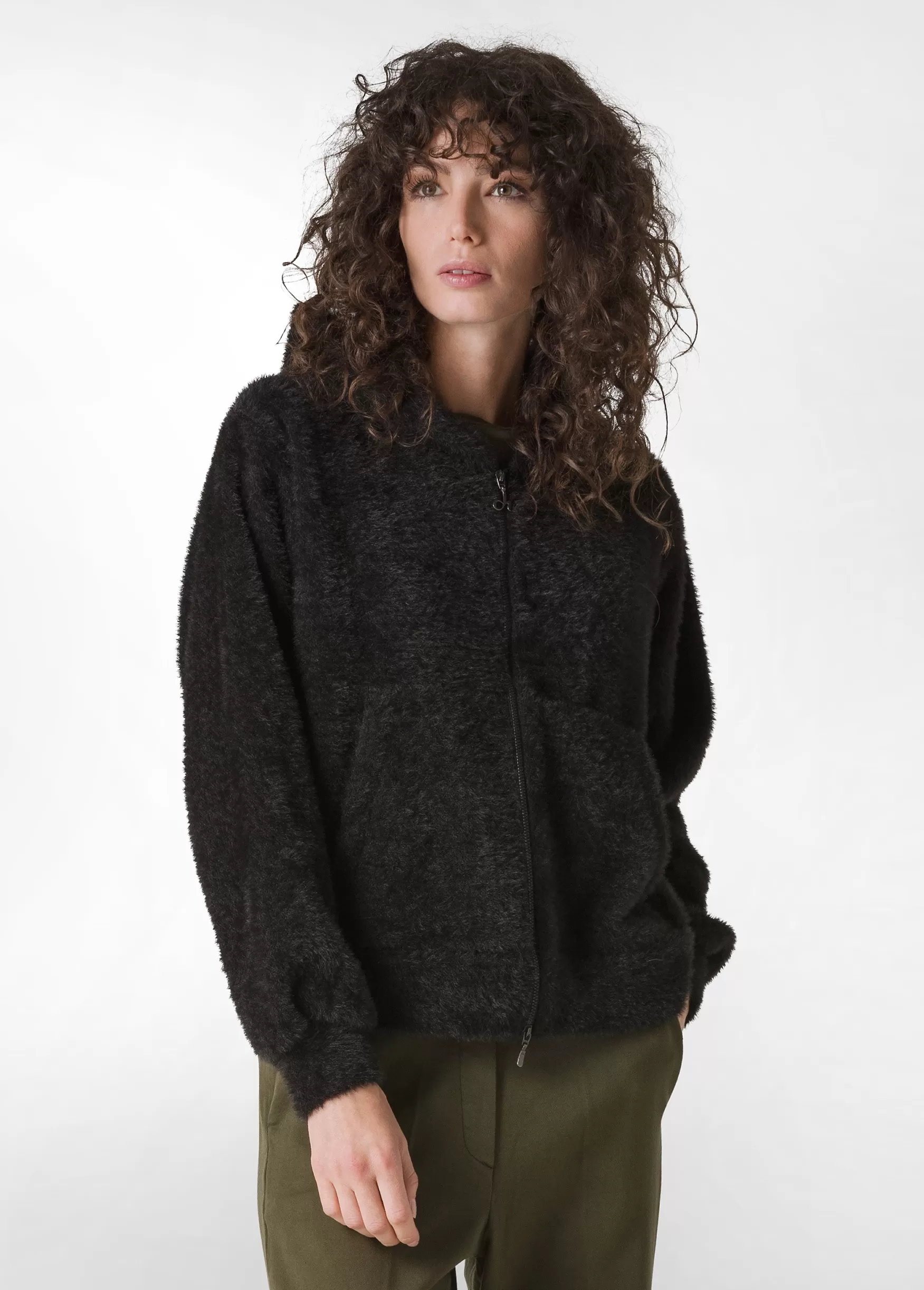 Best Sale DEHA Fluffy Hoodie Black