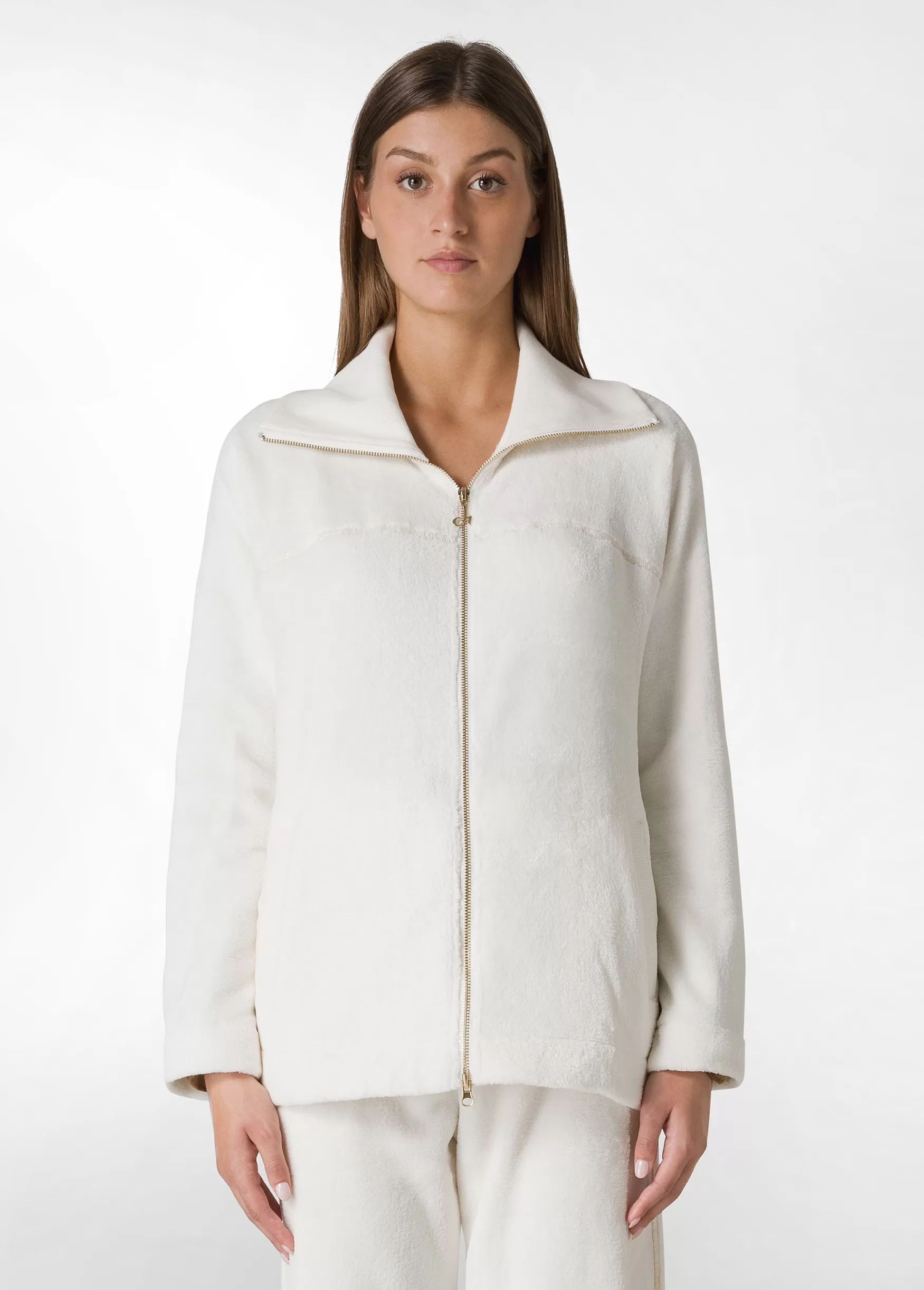 Hot DEHA Fluffy Polar Jacket White Milk White