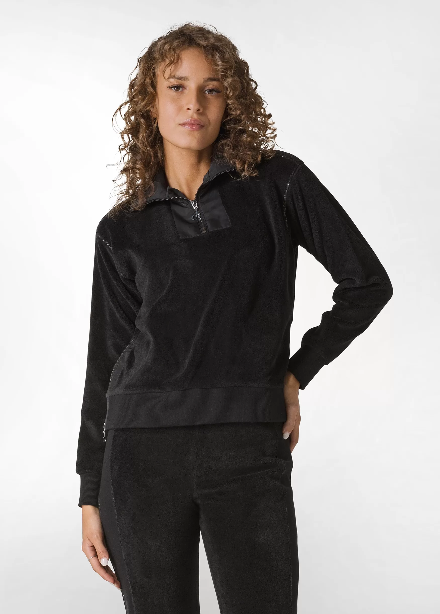 Discount DEHA Fluffy Polar Sweatshirt Black