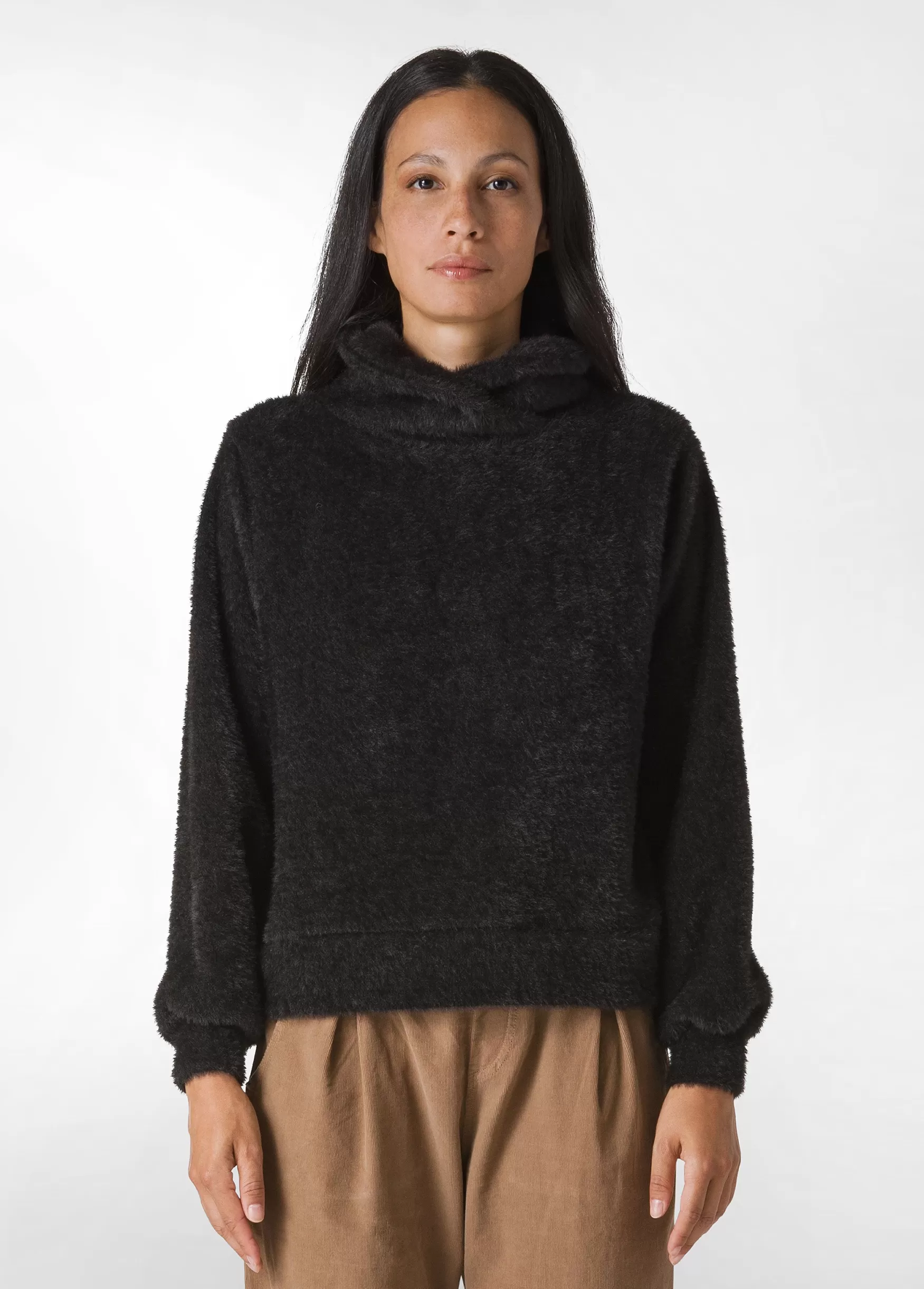 Shop DEHA Fluffy Sweatshirt Black