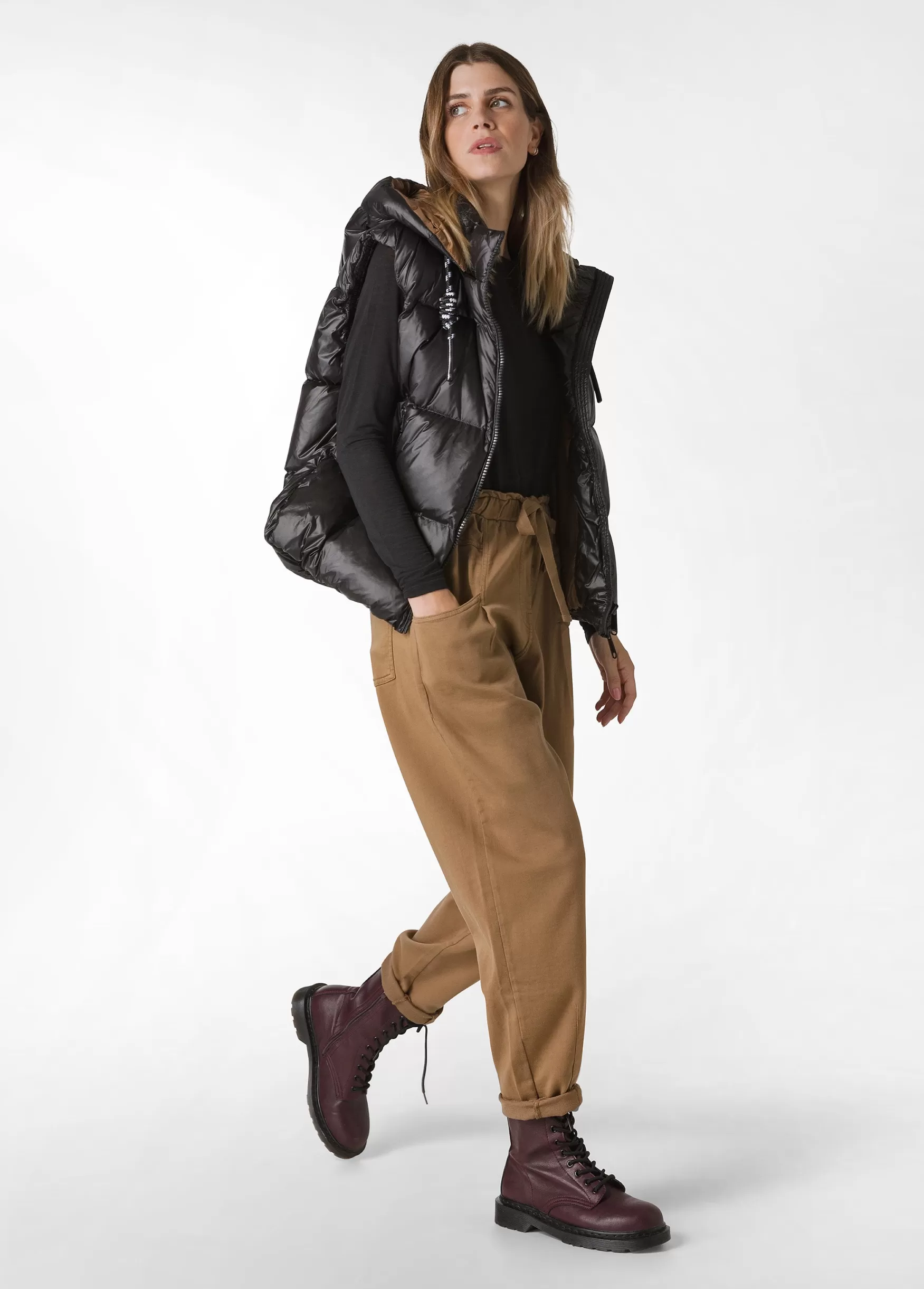 Clearance DEHA Gabardine Balloon Pants Brown Biscuit Brown