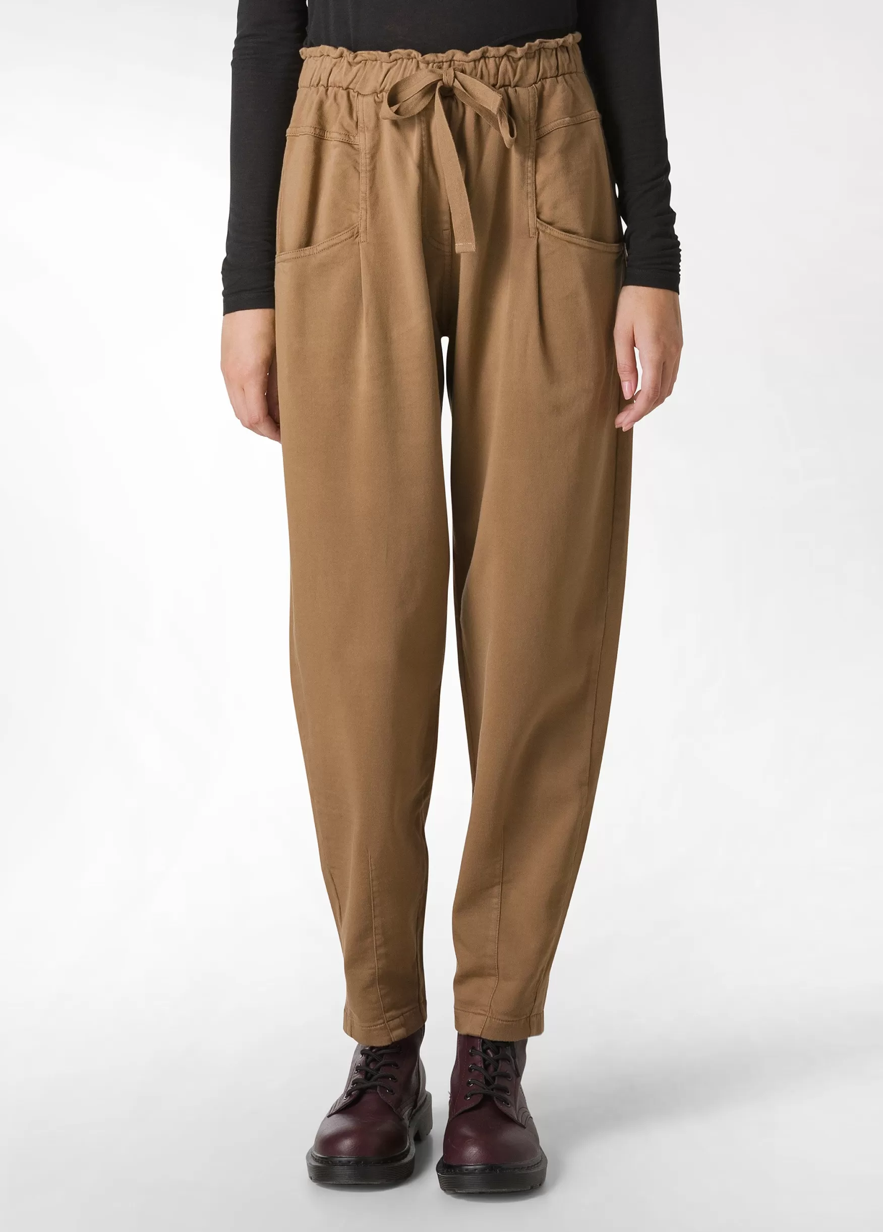 Clearance DEHA Gabardine Balloon Pants Brown Biscuit Brown