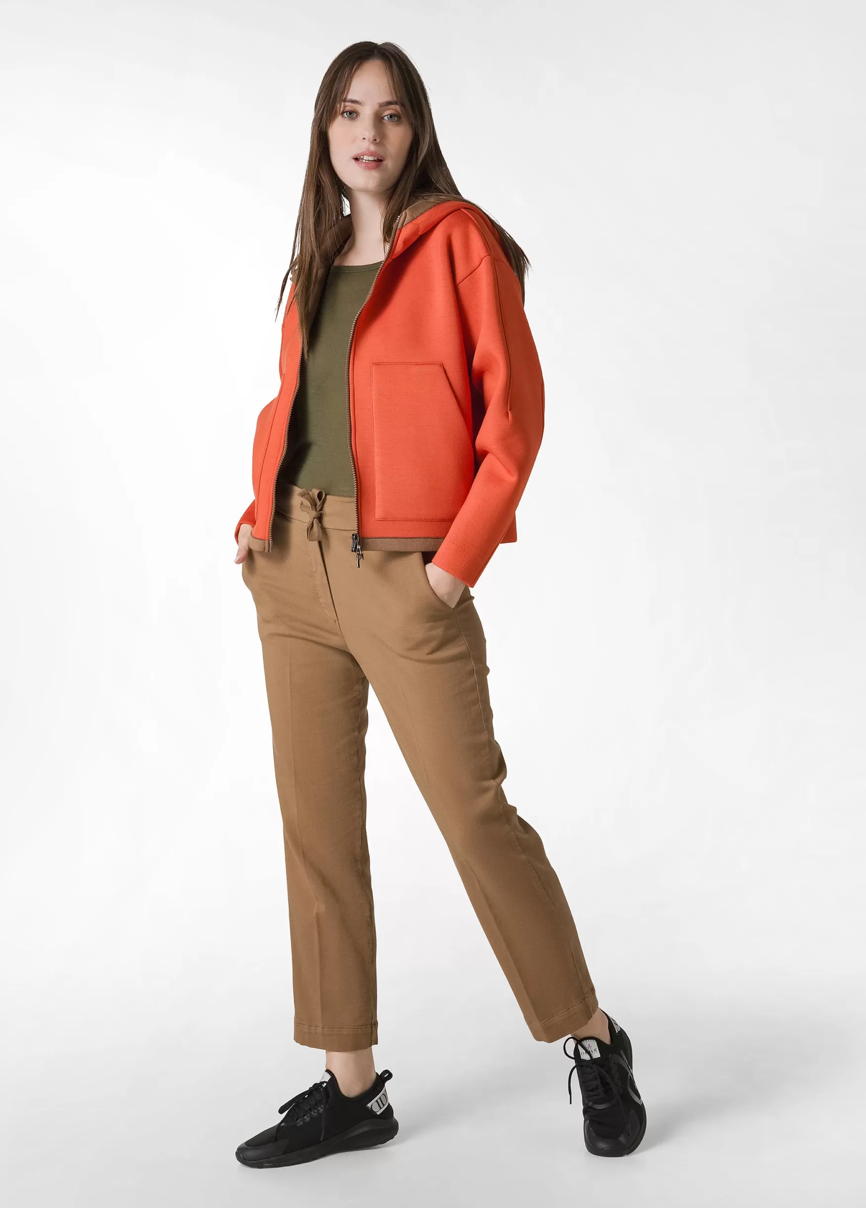 Flash Sale DEHA Gabardine Straight Pants Brown Biscuit Brown