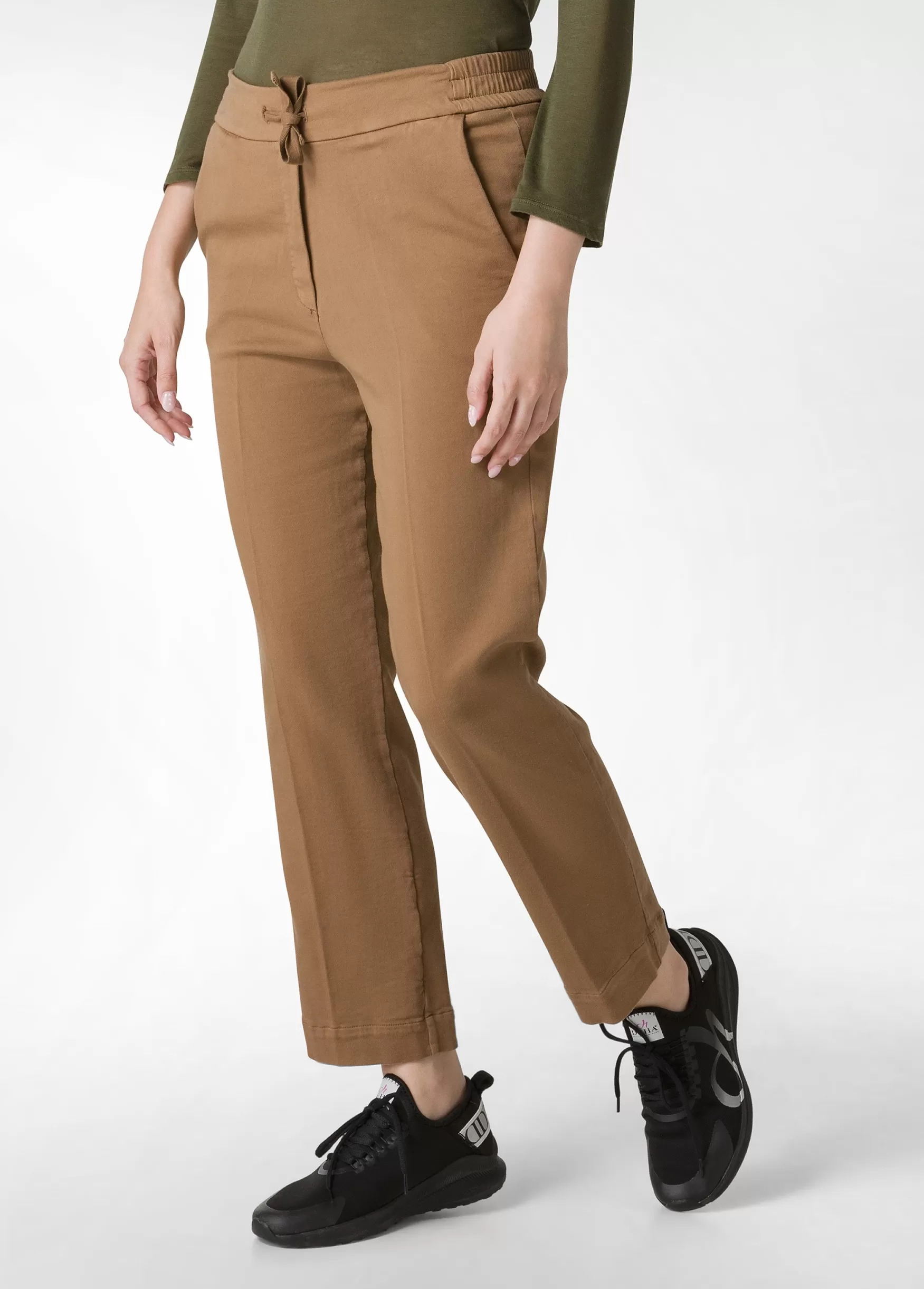 Flash Sale DEHA Gabardine Straight Pants Brown Biscuit Brown