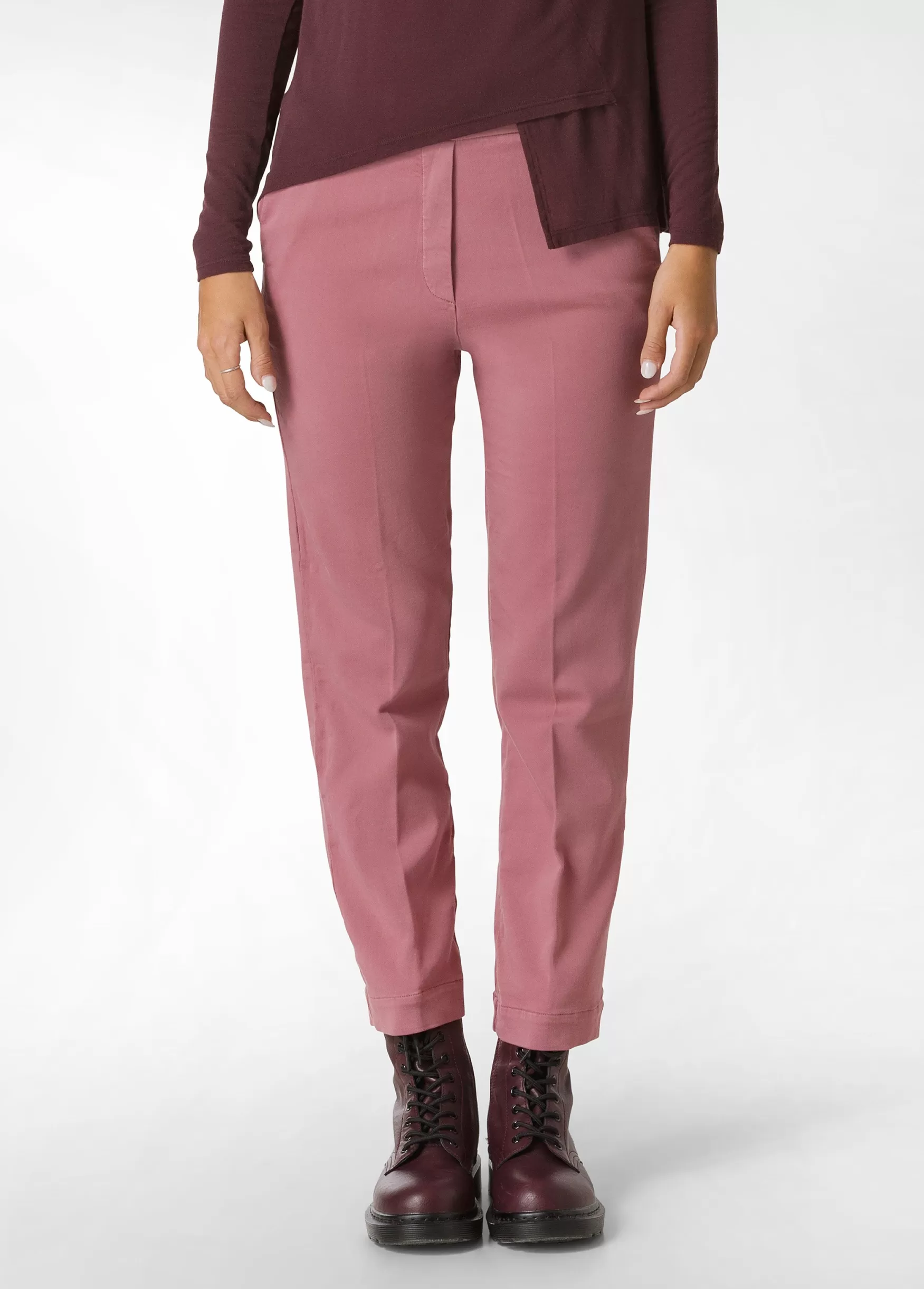 Outlet DEHA Gabardine Straight Pants Pink Deco' Rose